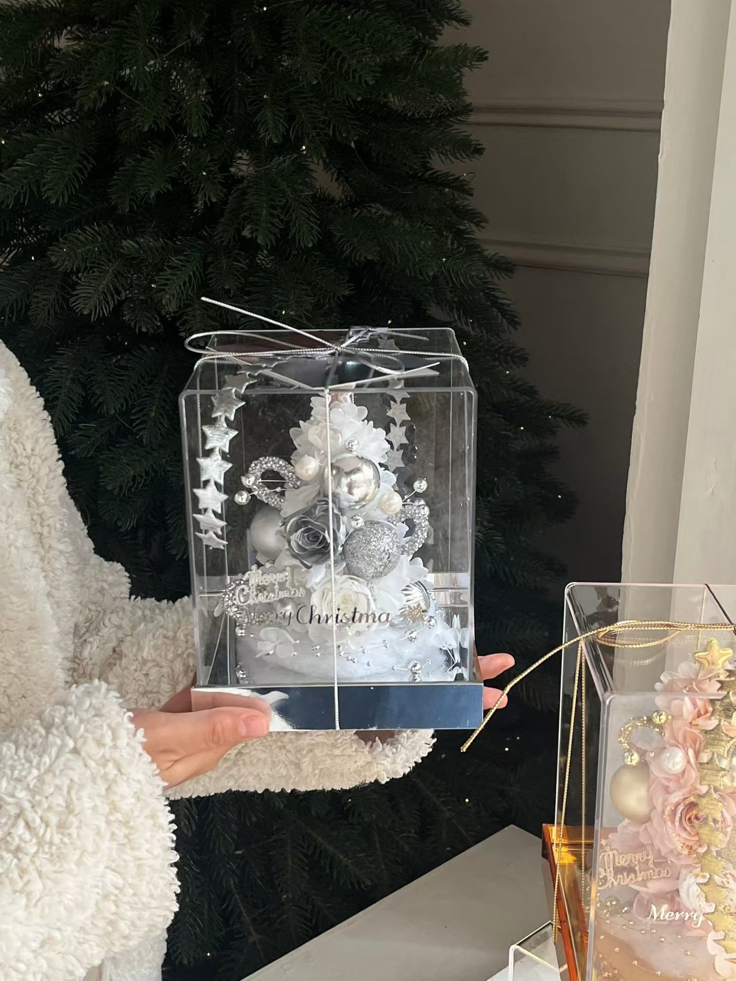 Christmas Gift Box Preserved Flowers Xmas Tree