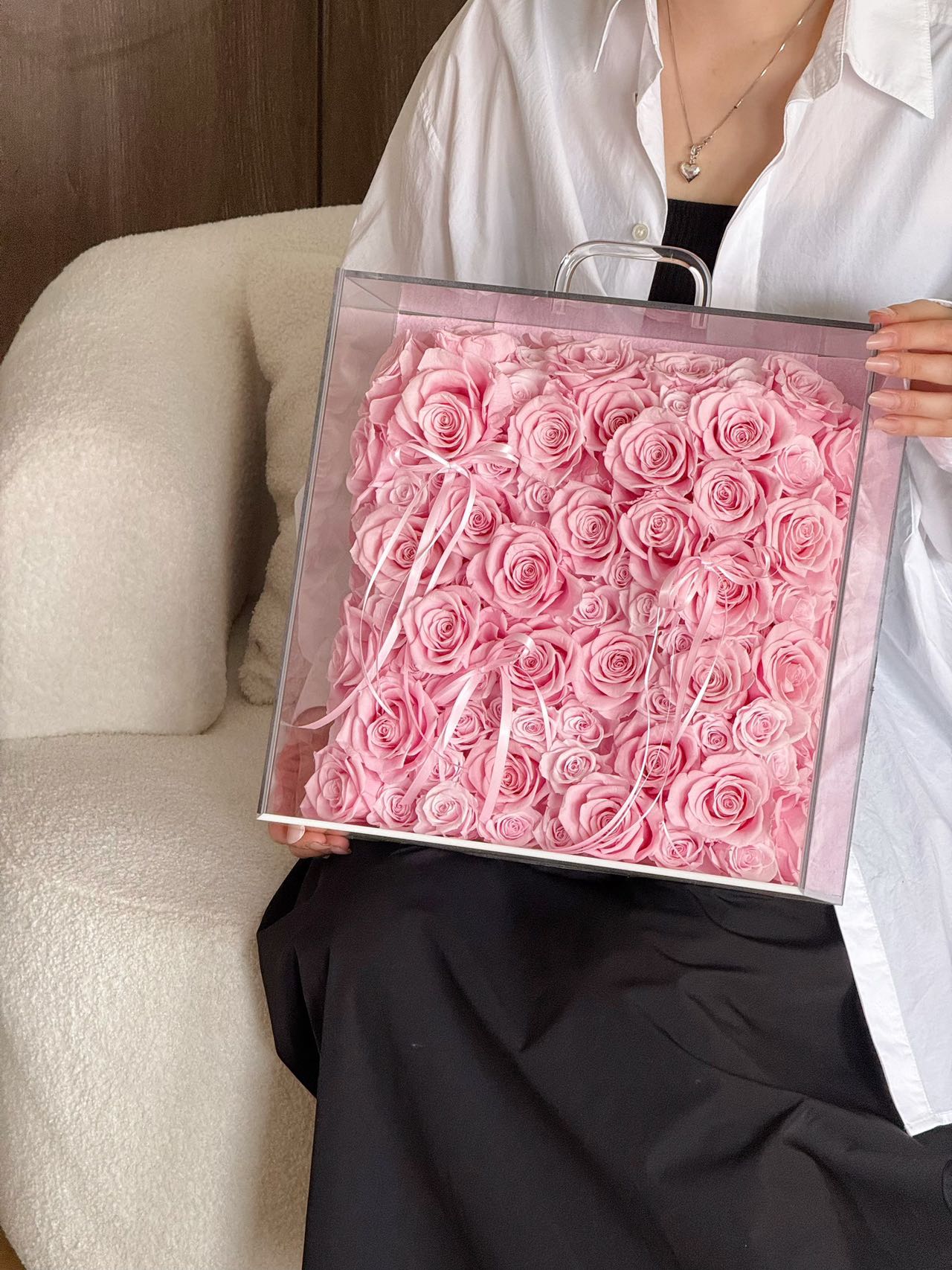 Forever Love ๐ธ Sakura Pink Preserved Roses Box ๐ธ๐ฌ SG In Stock