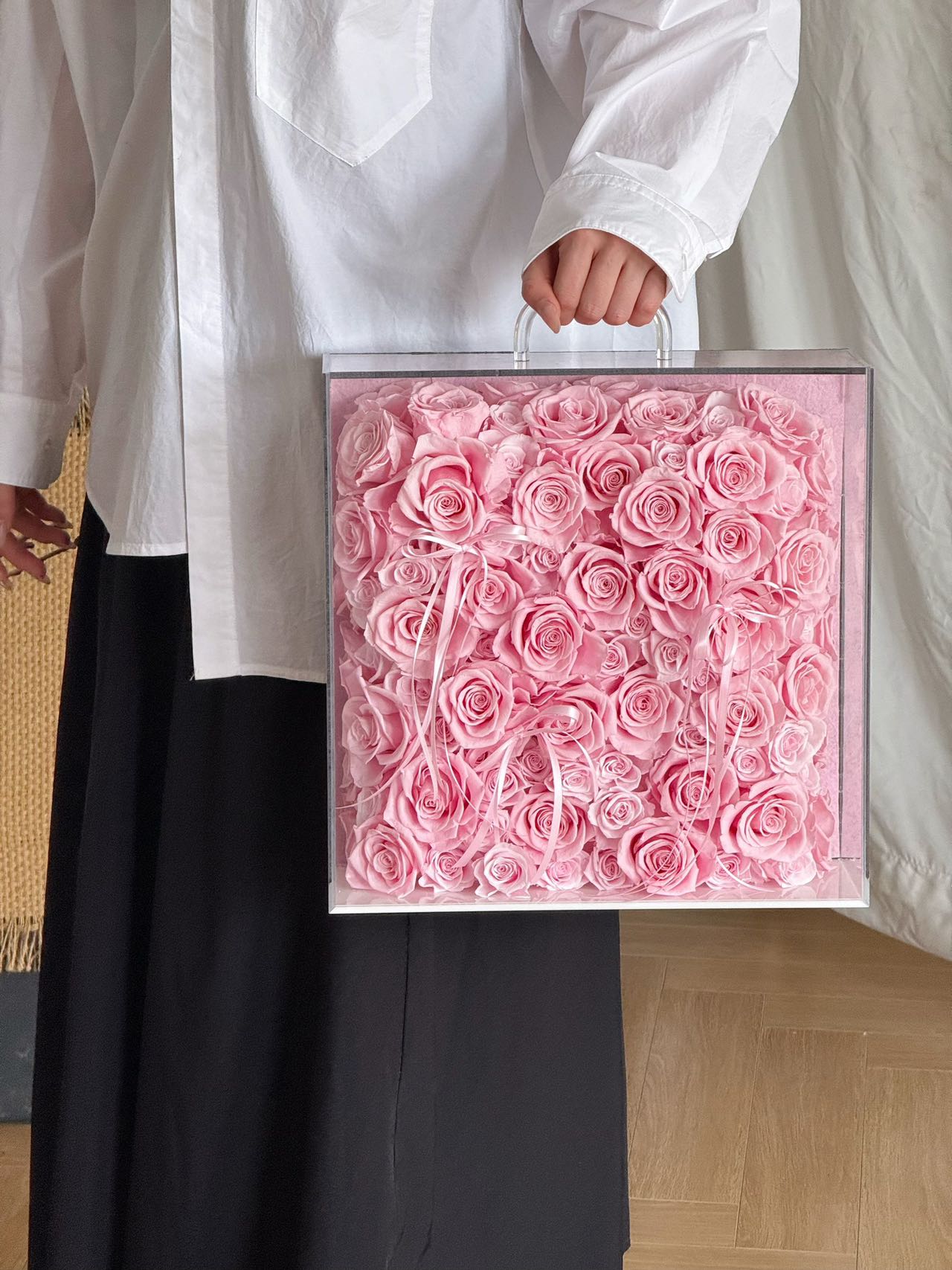 Forever Love ๐ธ Sakura Pink Preserved Roses Box ๐ธ๐ฌ SG In Stock