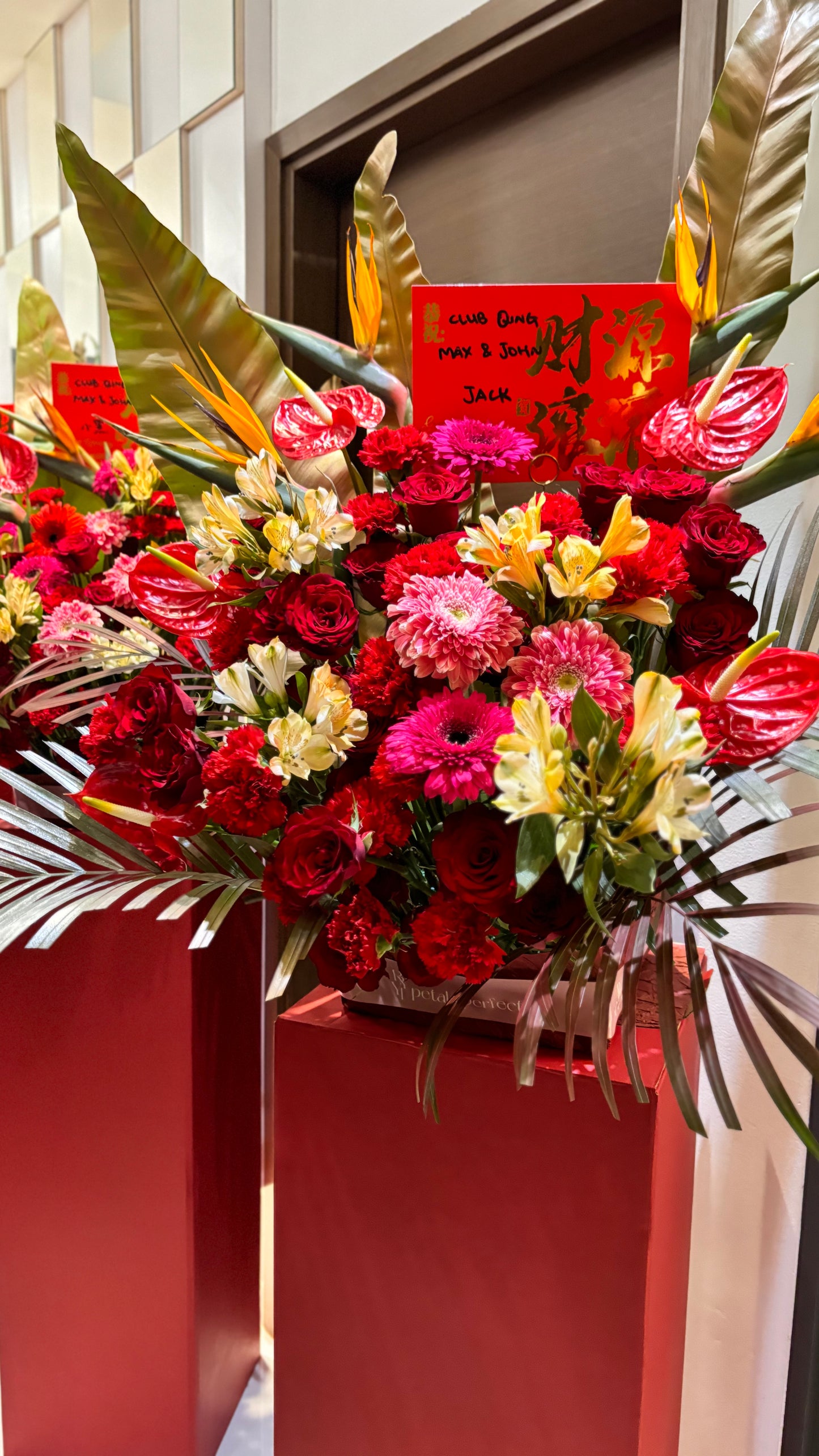 Business Grand Opening Ceremony Flowers Stand Single Size