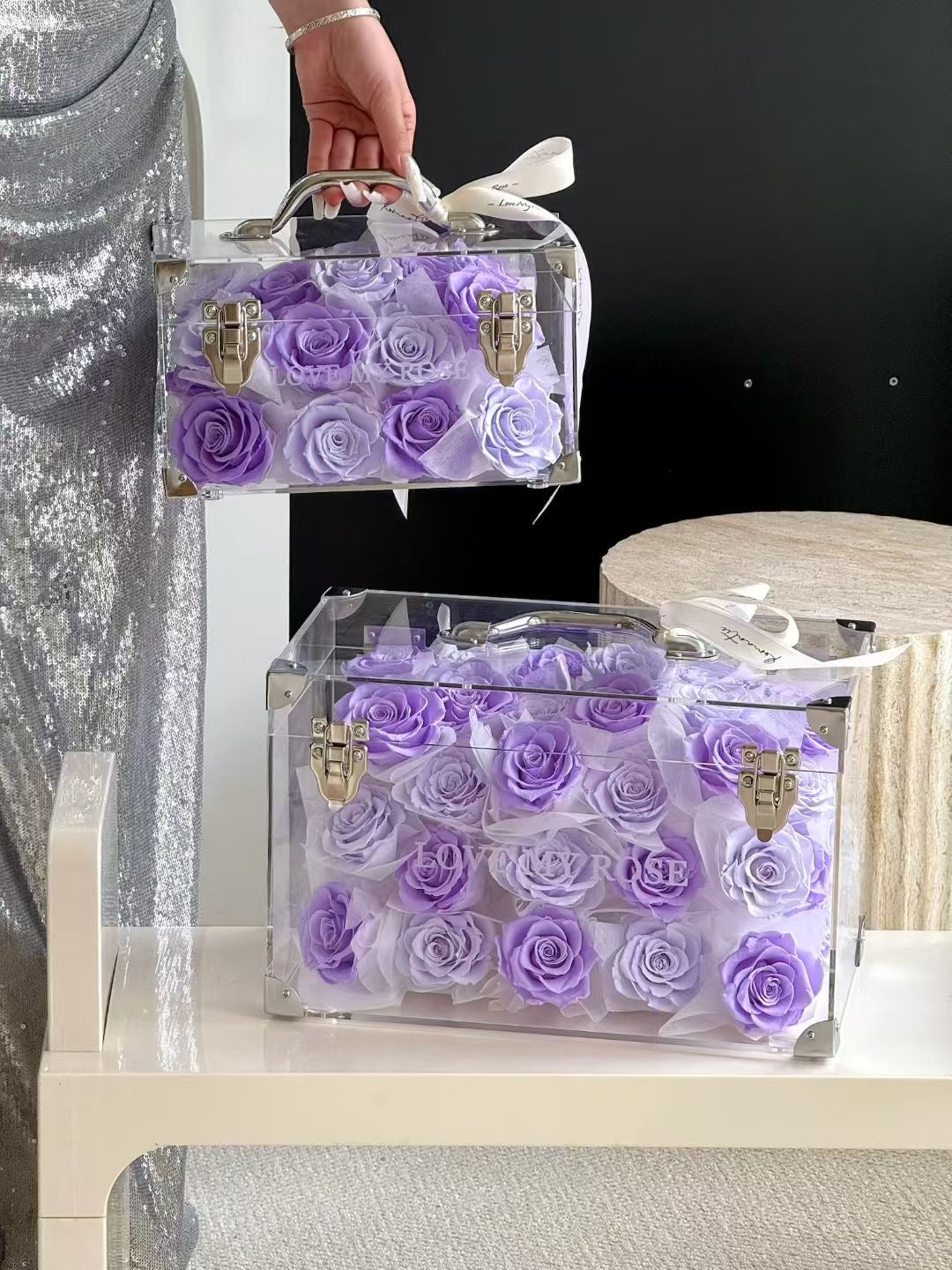 Preserved Roses Garden Purple XS