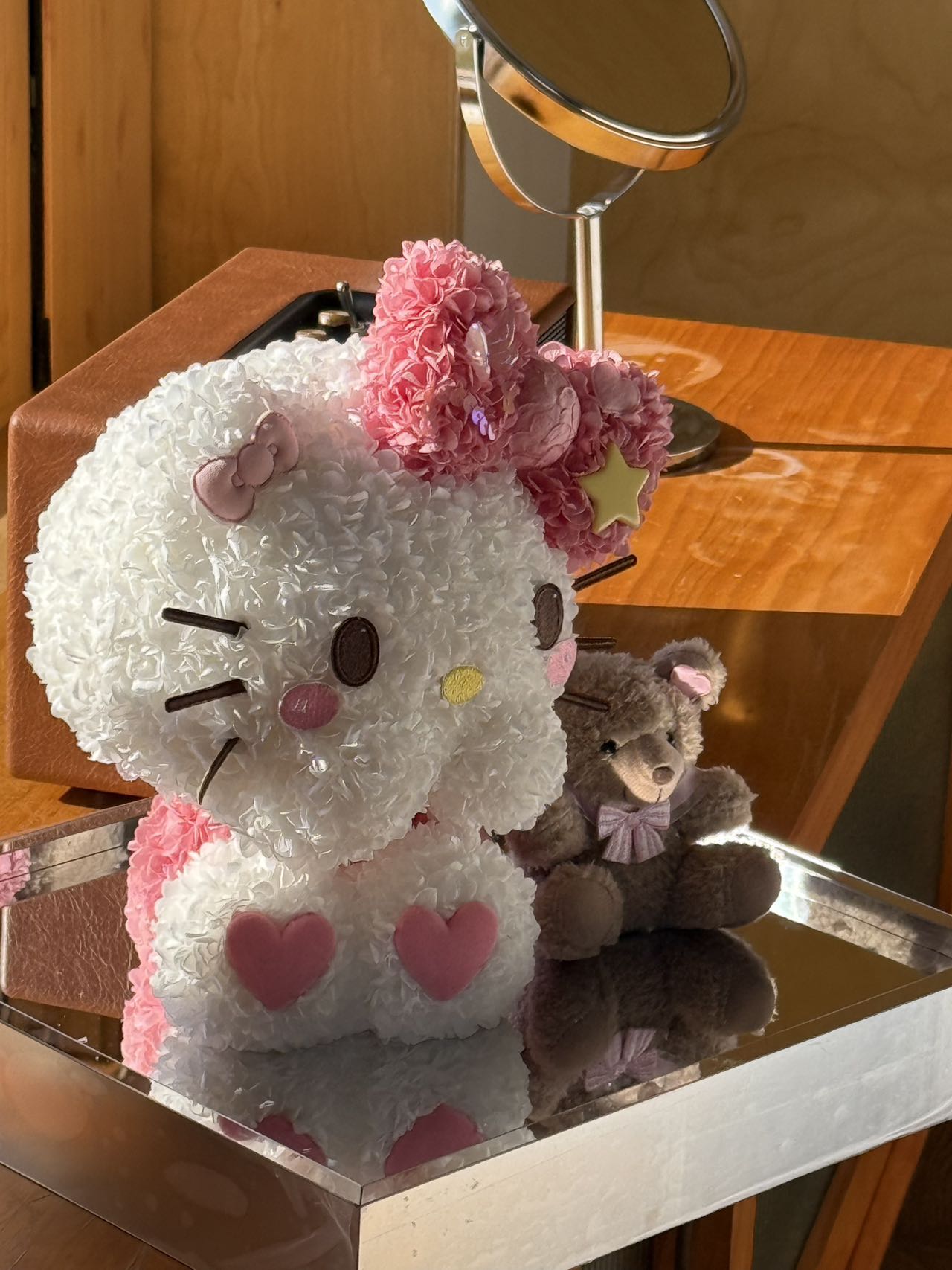 Shy Kitty & Teddy Preserved Flowers Box