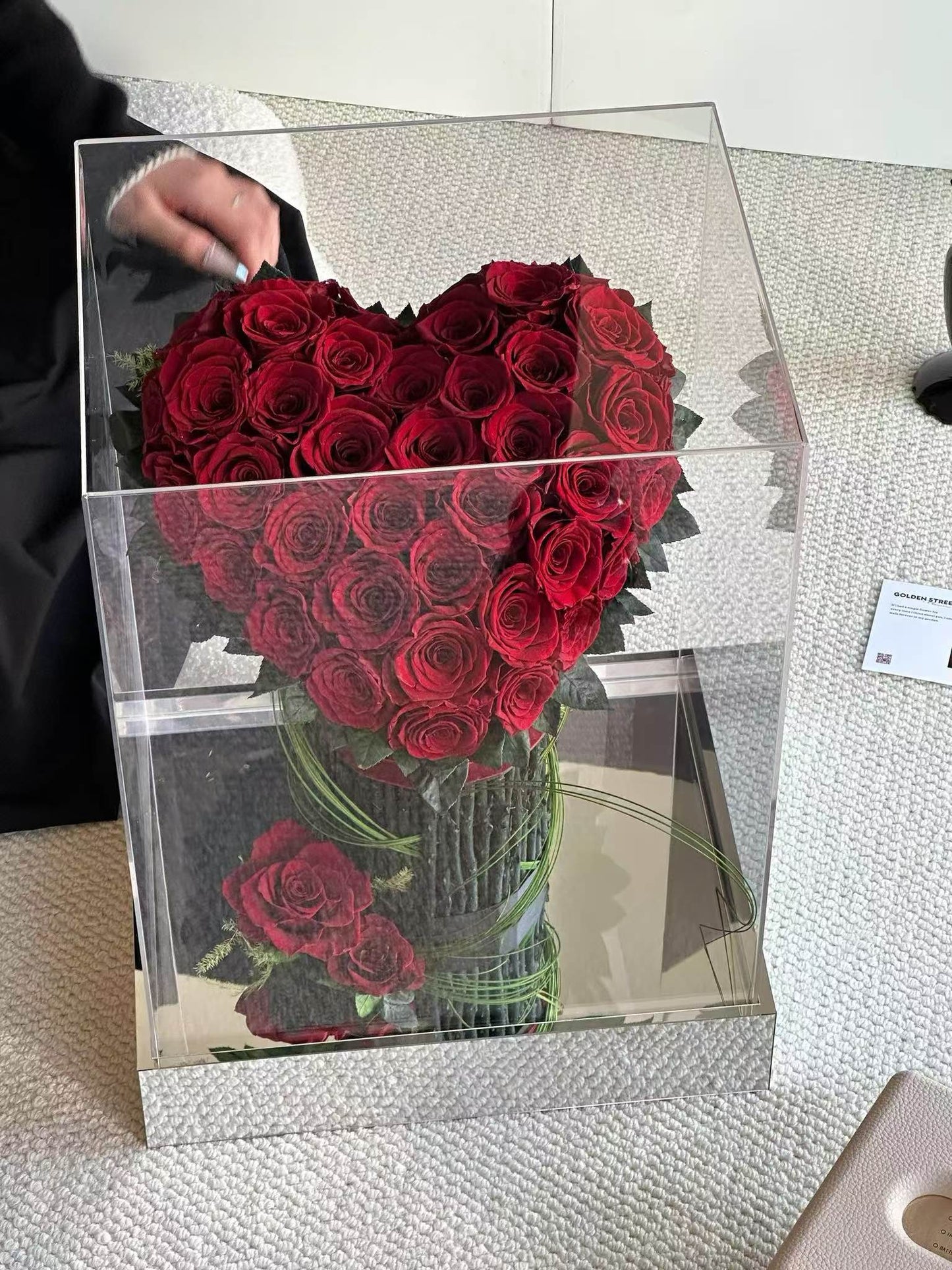 3D Heart Shaped Preserved Roses Box🌹 SG In Stock