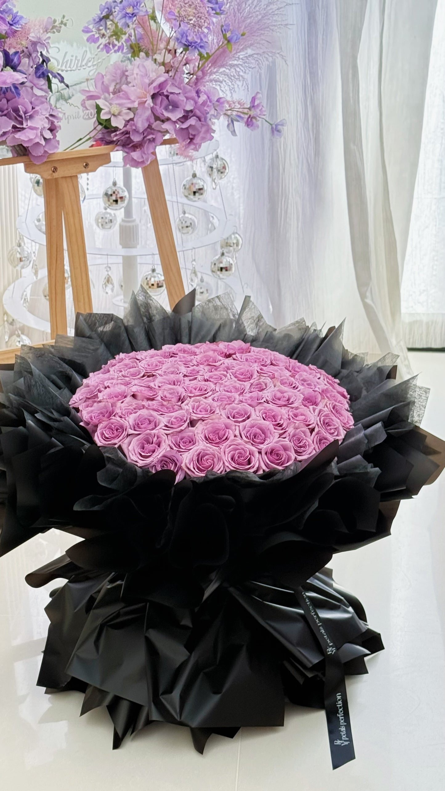Premium Fresh Roses Bouquet ๐ 60stk