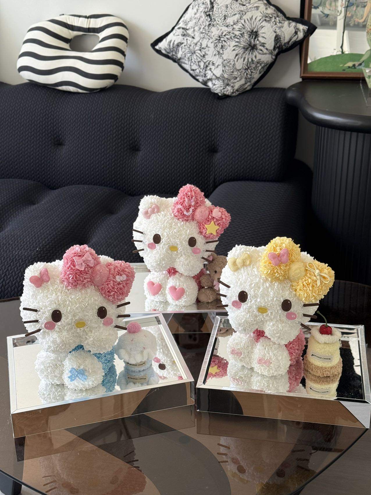 Shy Kitty & Teddy Preserved Flowers Box