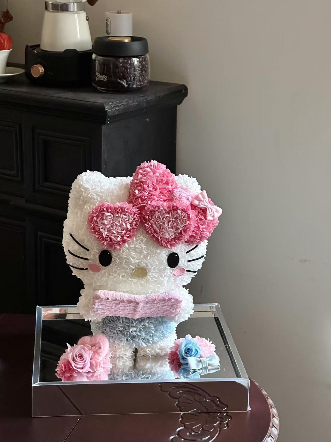Kitty β€οΈ Studying π Kitty Reading Books Preserved Flowers Box πΈπ¬ SG In Stock