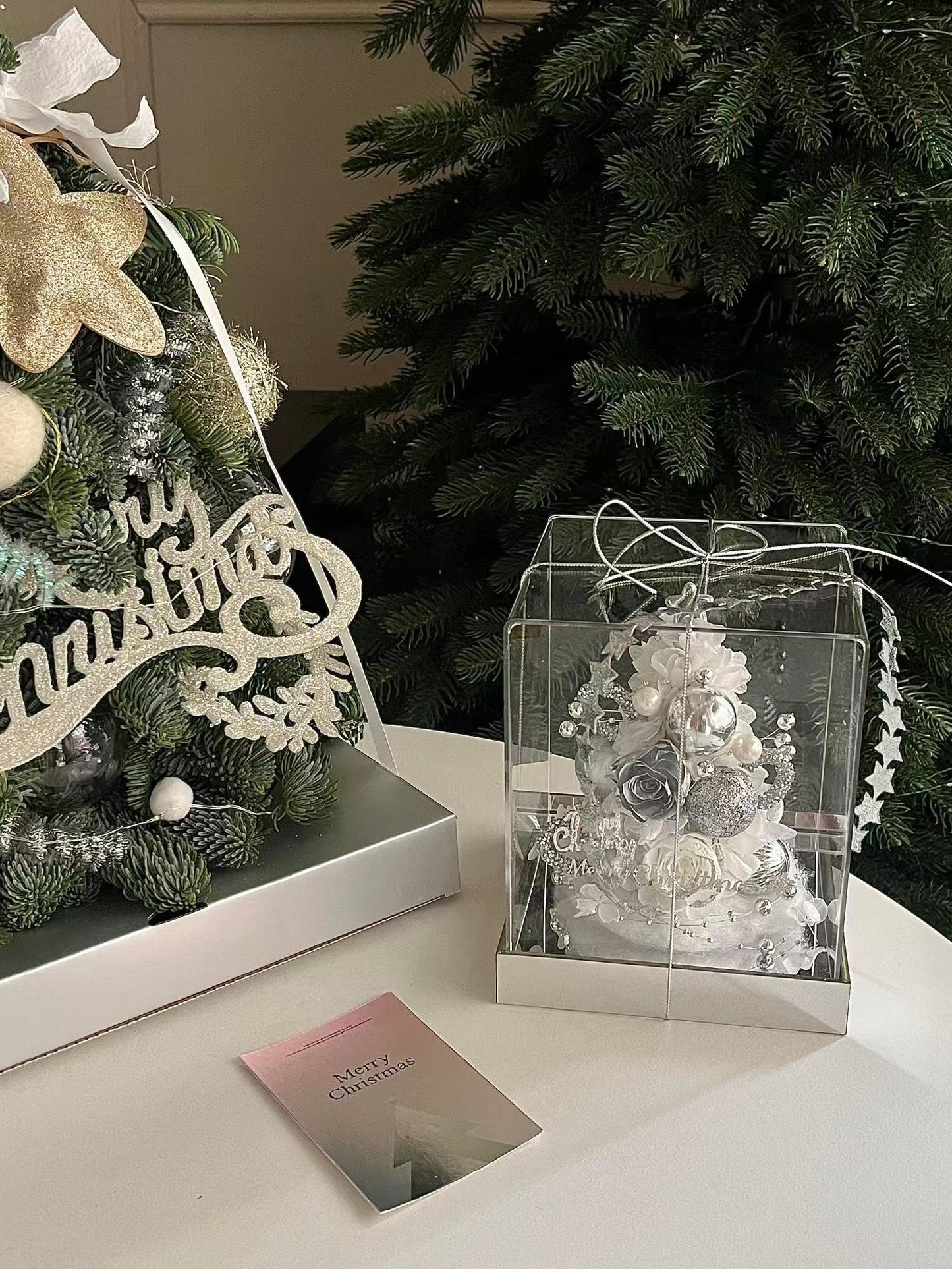 Christmas Gift Box Preserved Flowers Xmas Tree
