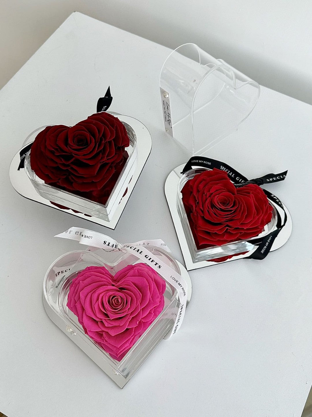 Heart Shaped Ecuador Preserved Rose