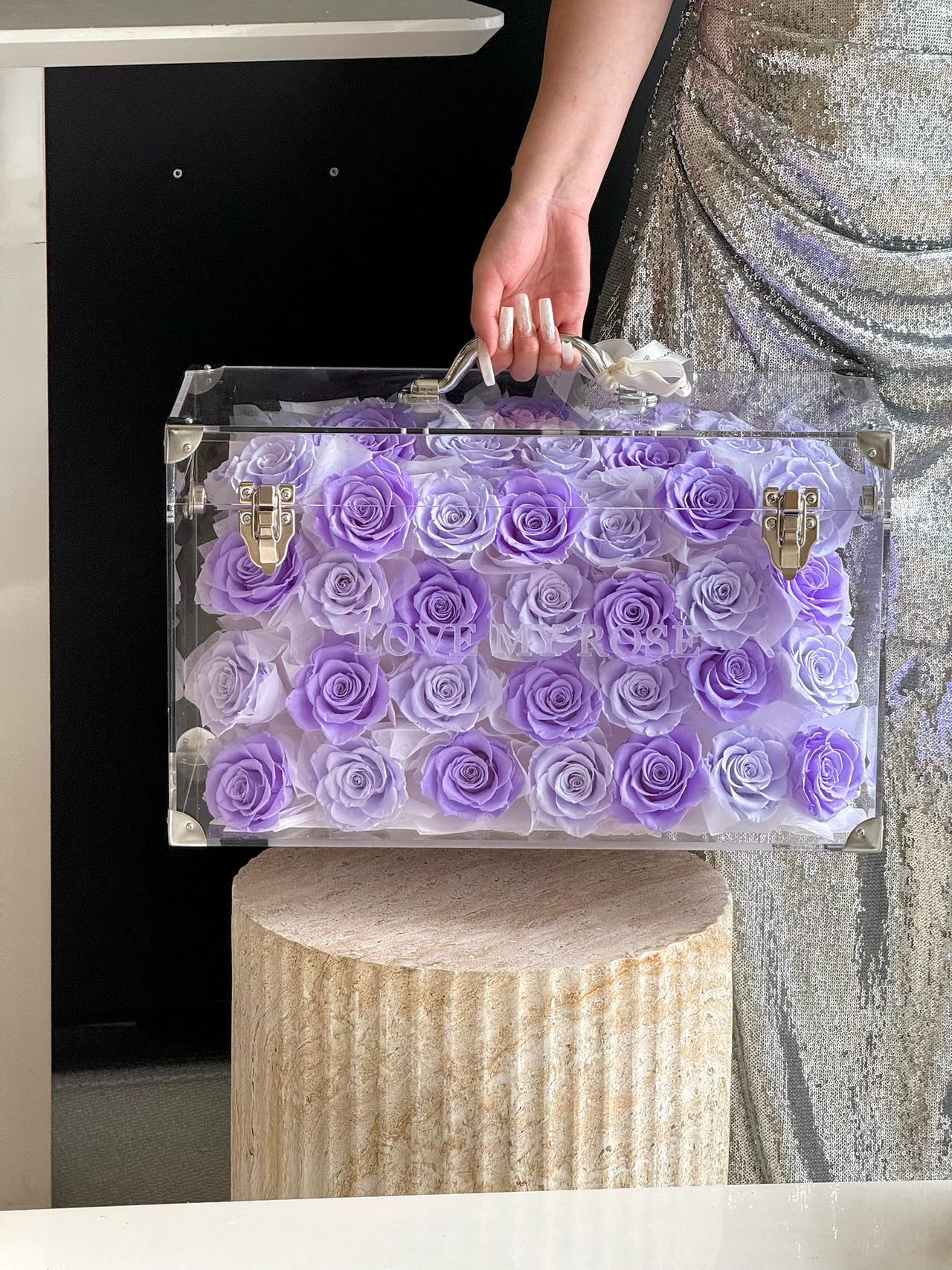 Preserved Roses Garden Purple Medium 💜