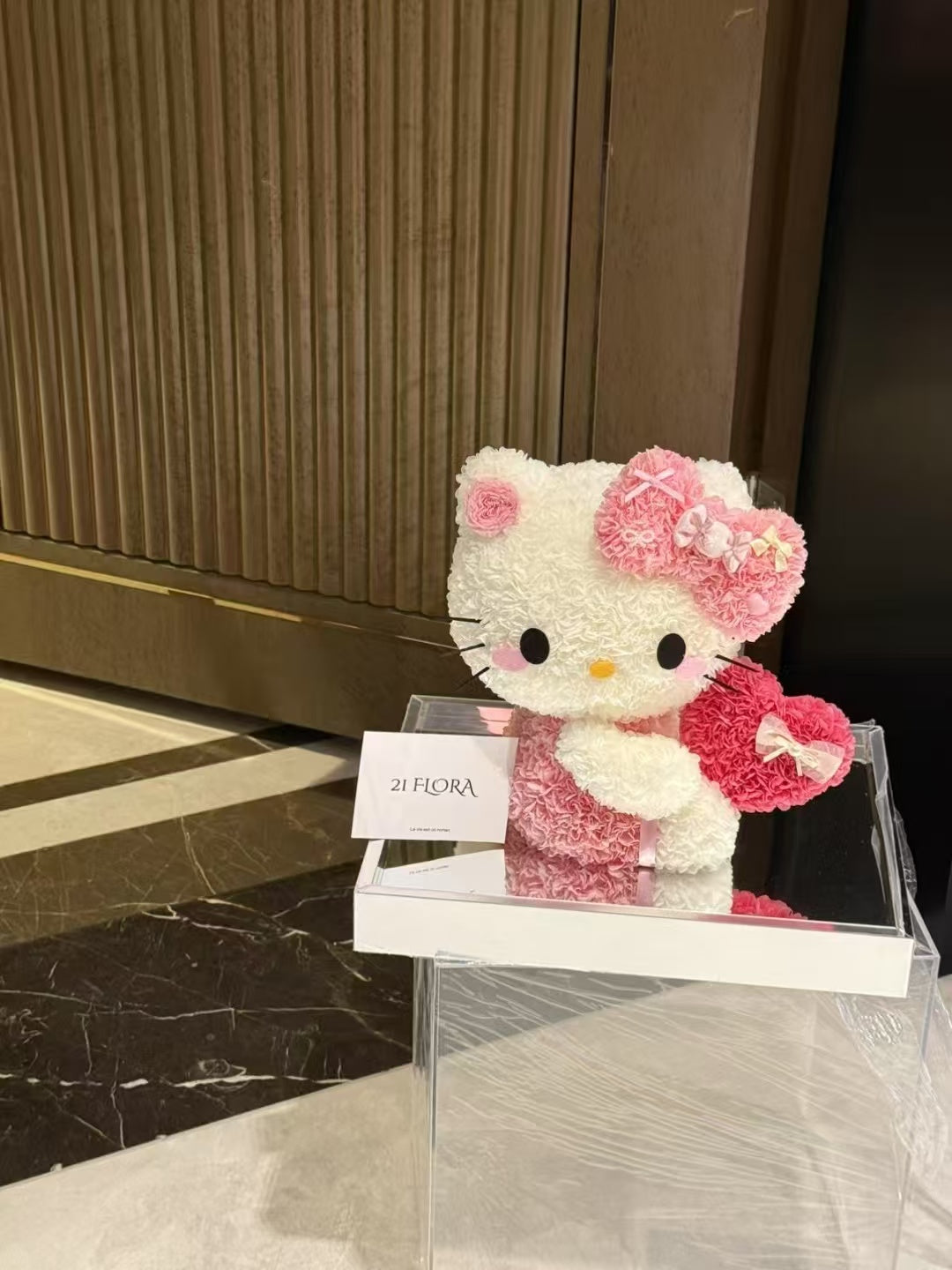 Kitty Love Heart Preserved Flowers Box 🇸🇬 SG In Stock