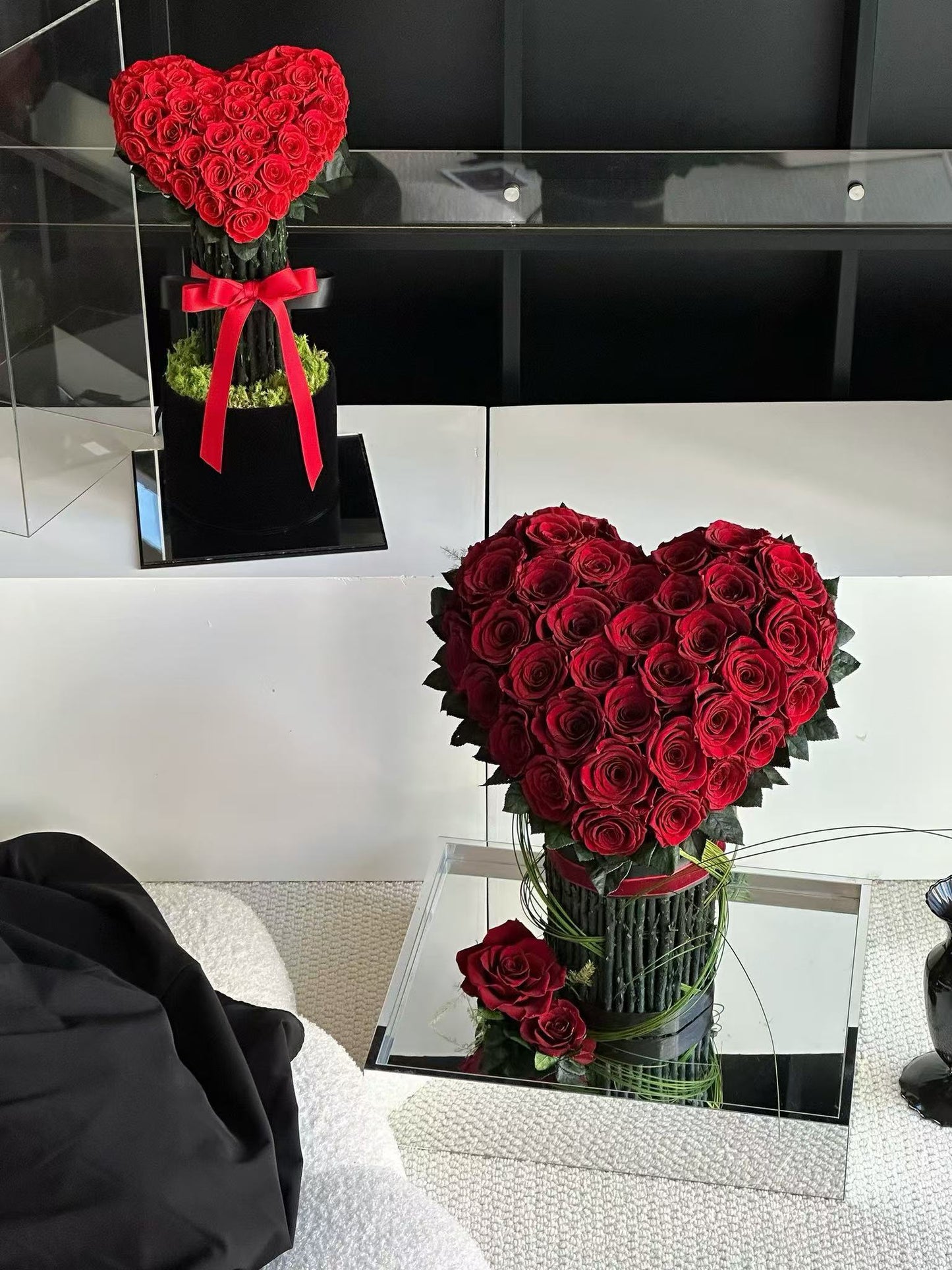 3D Heart Shaped Preserved Roses Box🌹 SG In Stock