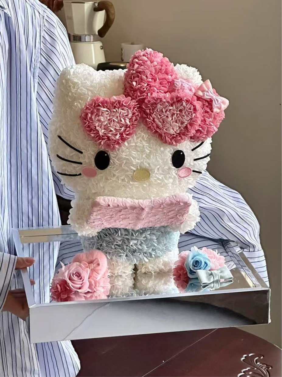 Kitty β€οΈ Studying π Kitty Reading Books Preserved Flowers Box πΈπ¬ SG In Stock