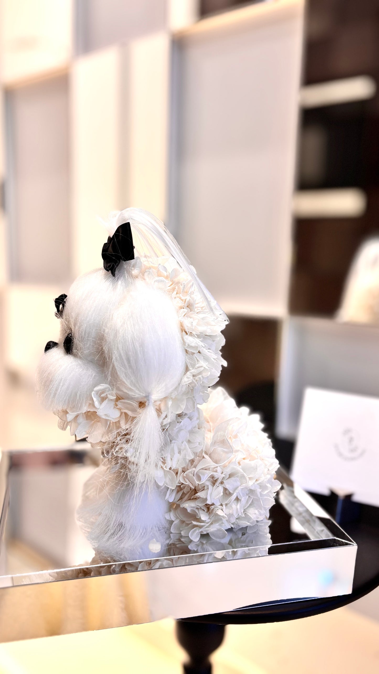 Maltese Puppy Love Everlasting Flowers Box 🖤