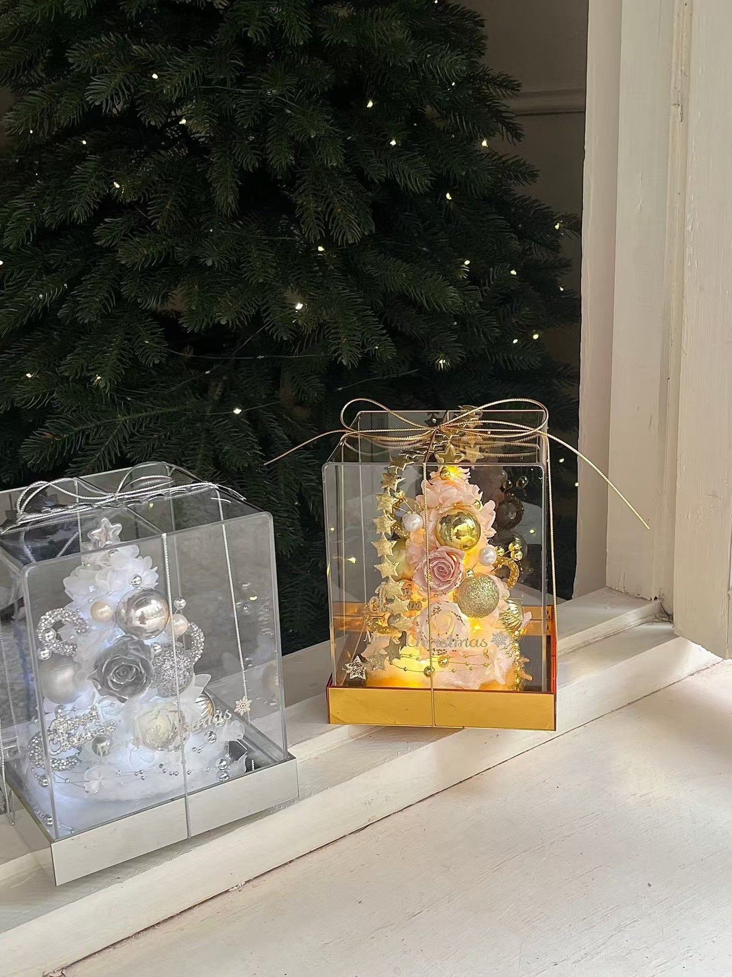 Christmas Gift Box Preserved Flowers Xmas Tree