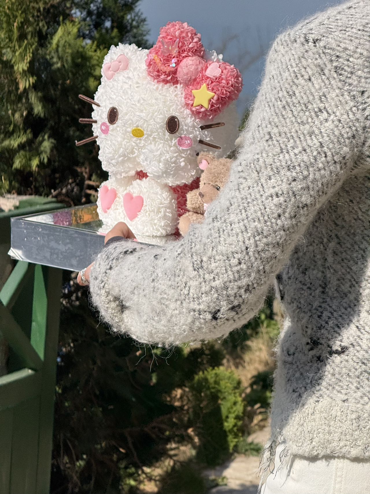 Shy Kitty & Teddy Preserved Flowers Box