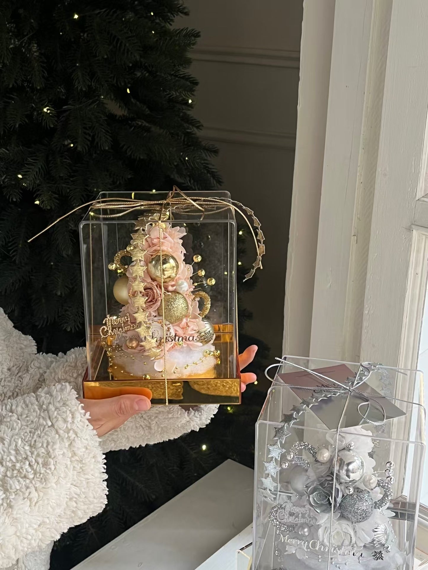 Christmas Gift Box Preserved Flowers Xmas Tree