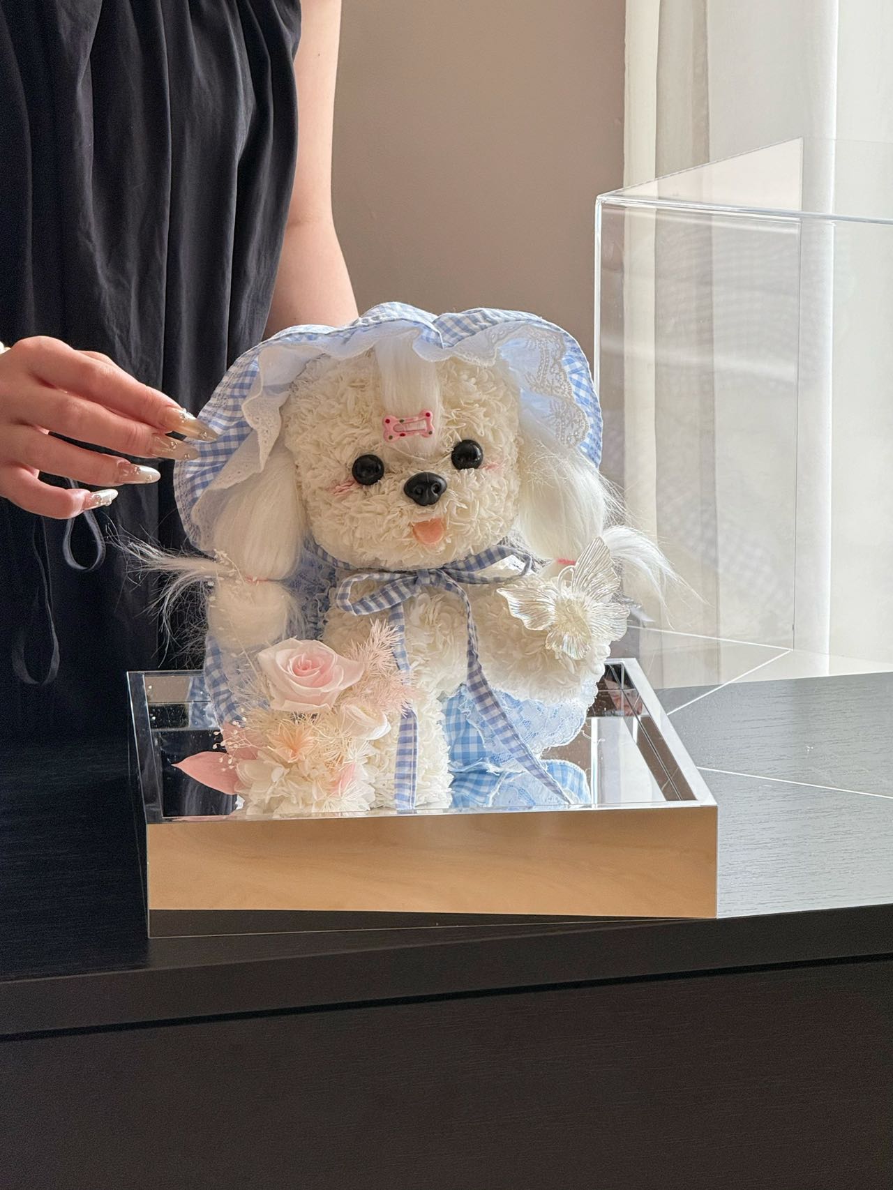 Puppy Catch Butterfly Preserved Flowers Box 🇸🇬 SG In Stock