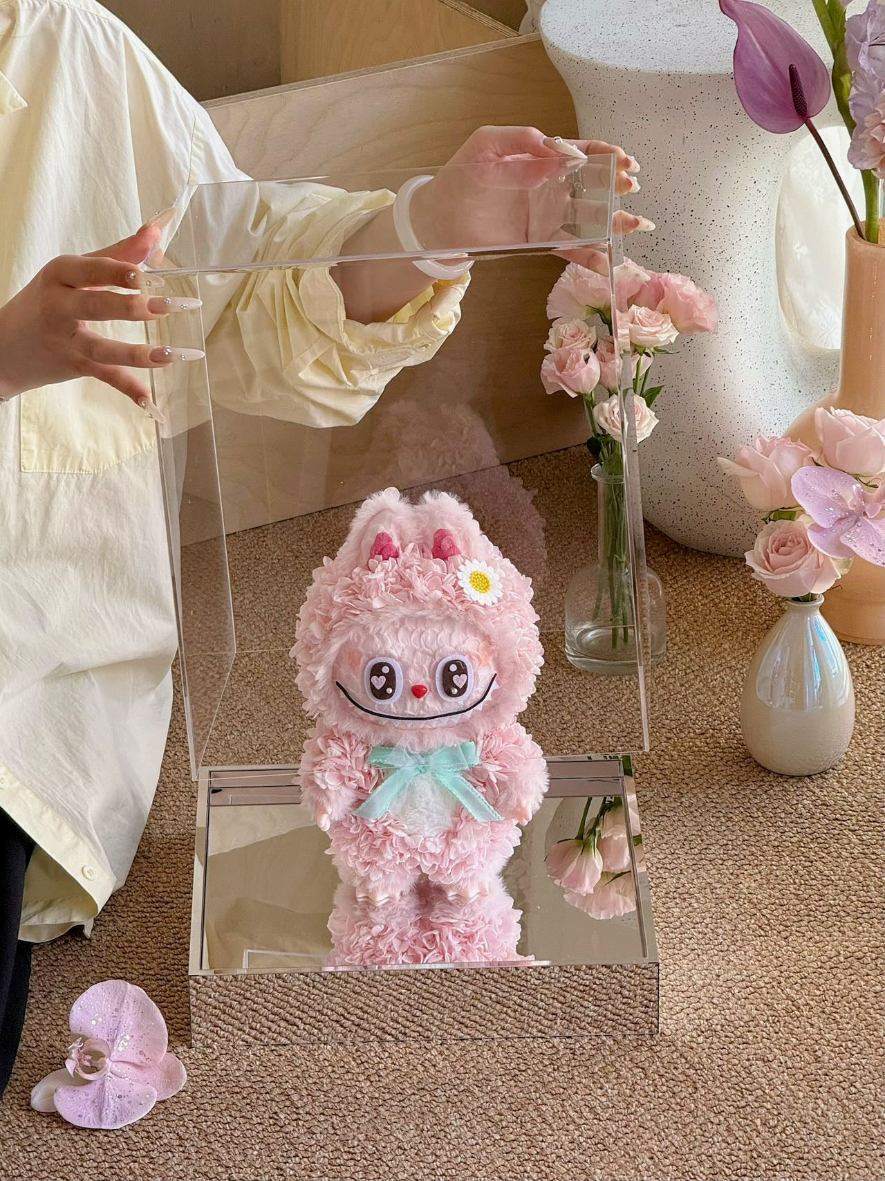 Labubu Sweet Heart Preserved Flowers Box 🇸🇬 SG In Stock