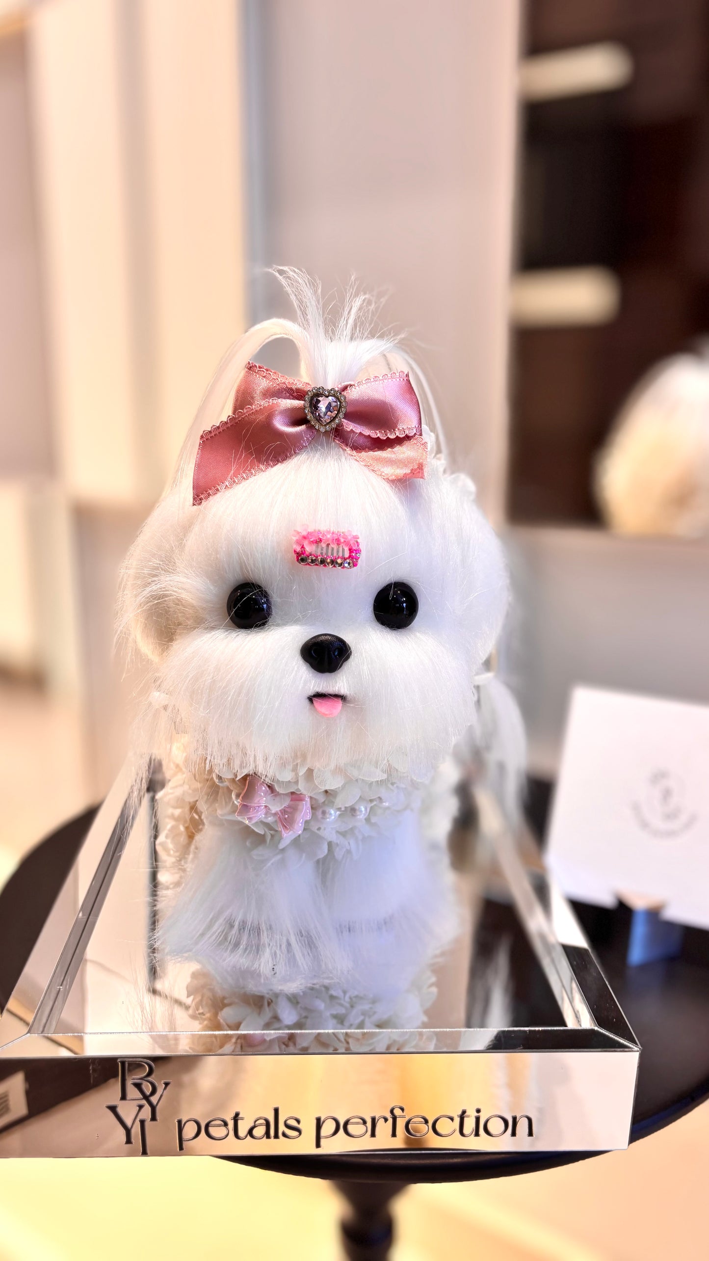 Maltese Puppy Love Everlasting Flowers Box 🎀