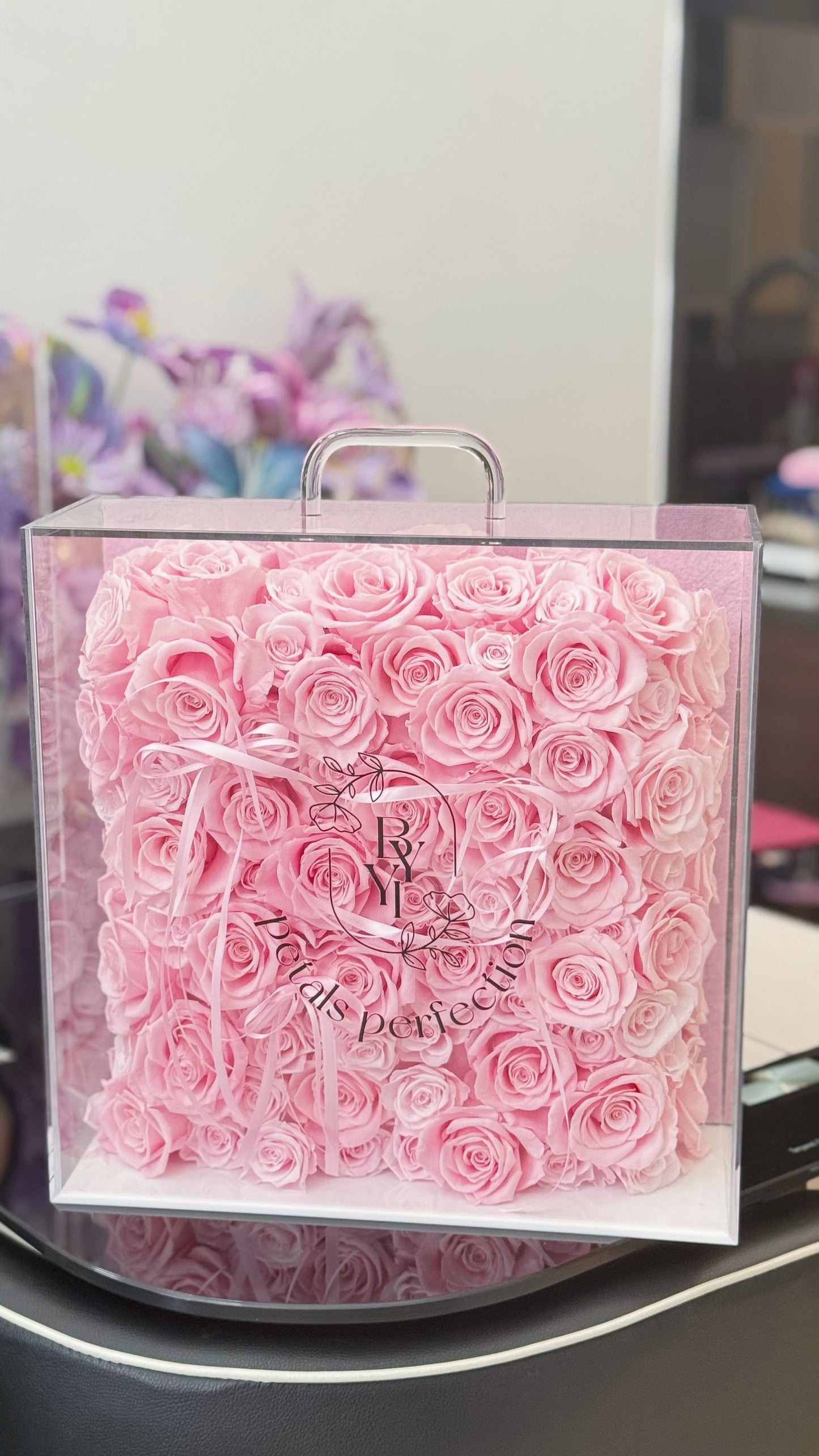 Forever Love ๐ธ Sakura Pink Preserved Roses Box ๐ธ๐ฌ SG In Stock