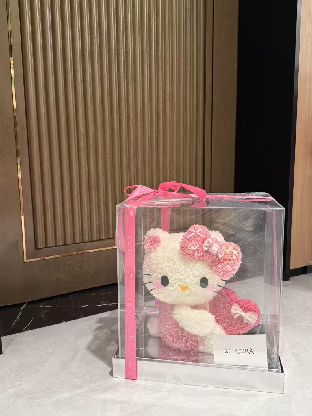 Kitty Love Heart Preserved Flowers Box 🇸🇬 SG In Stock