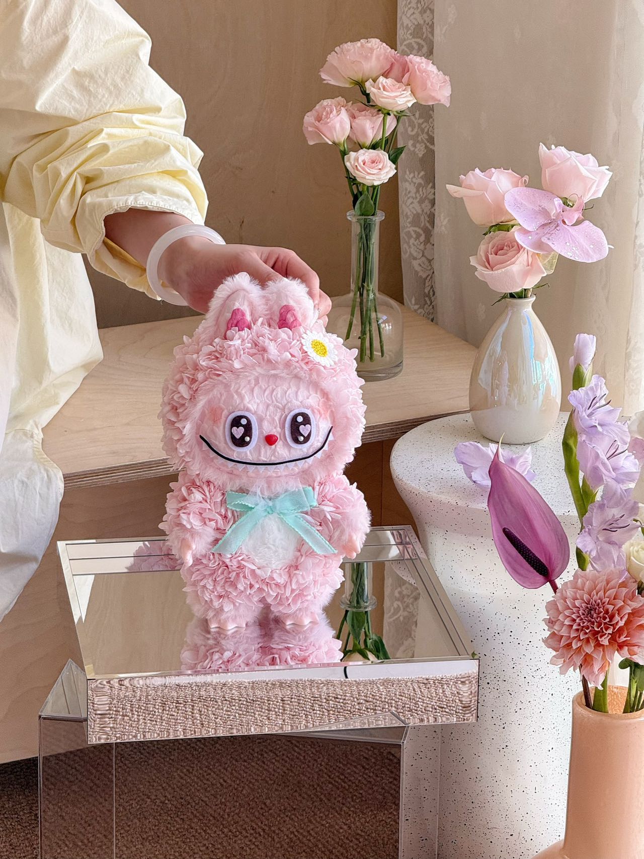 Labubu Sweet Heart Preserved Flowers Box 🇸🇬 SG In Stock