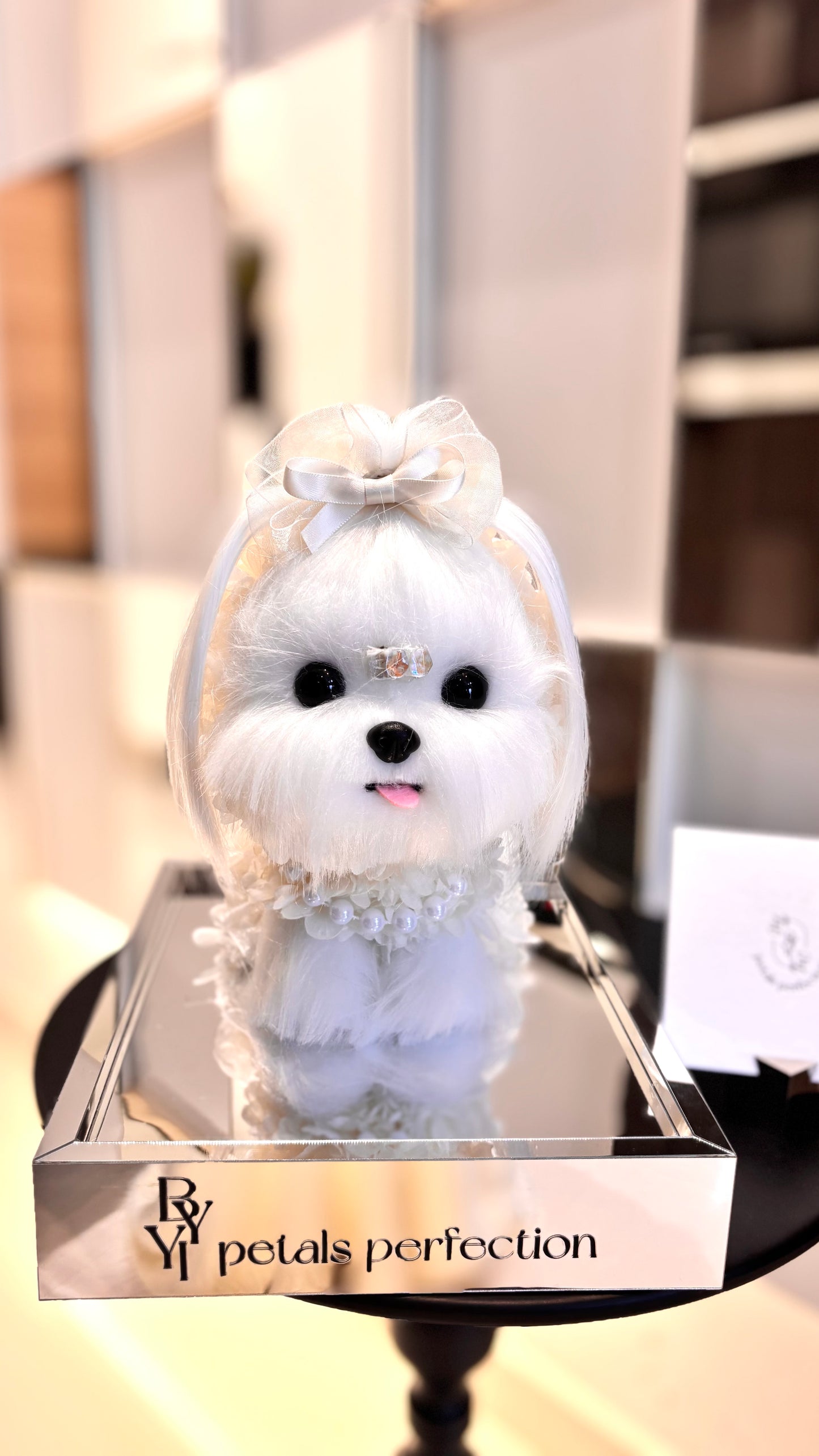 Maltese Puppy Love Everlasting Flowers Box š¤