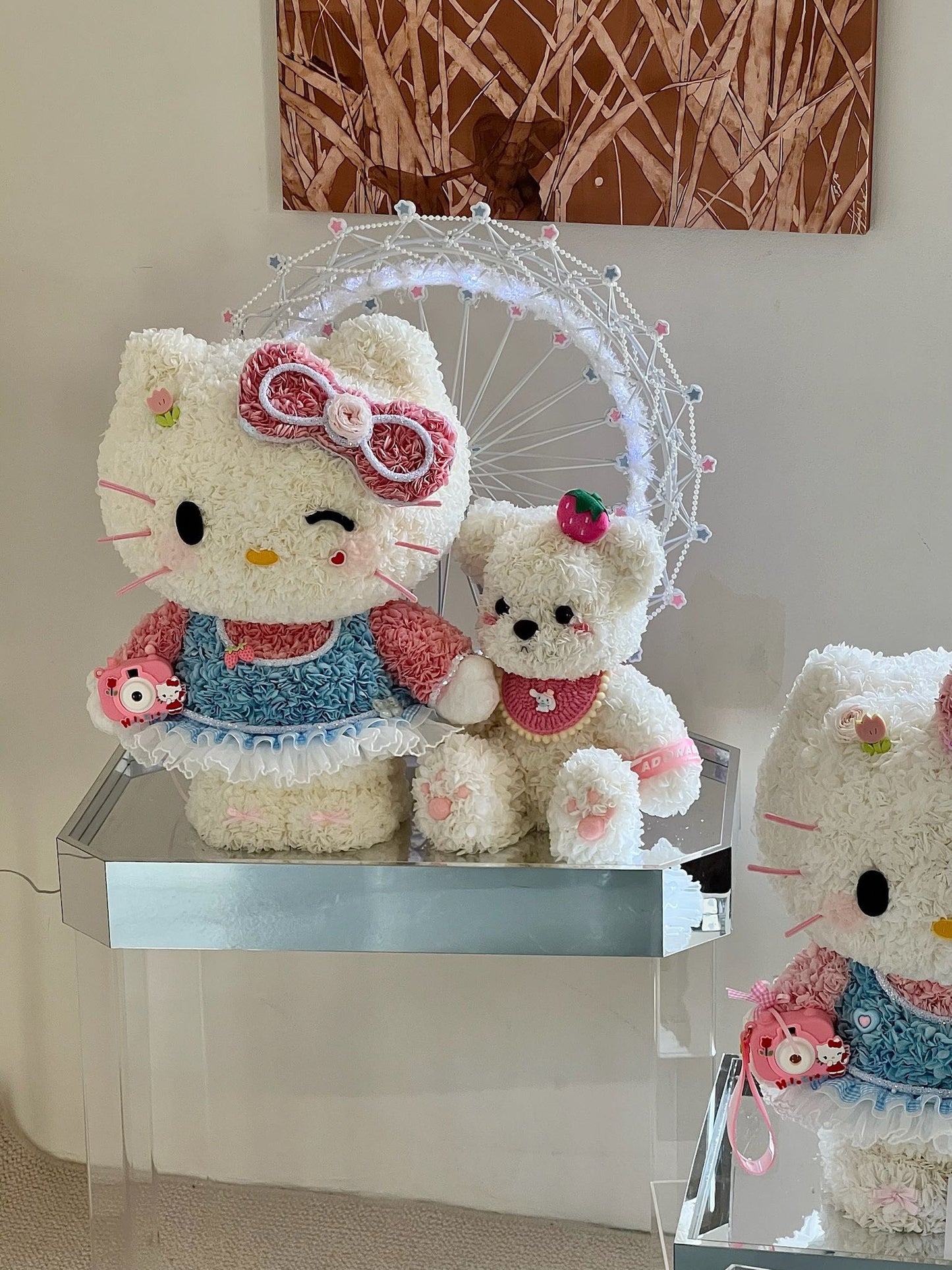 Hello Kitty & Her Teddy Bear 🧸 Preserved Flowers Box 🎡