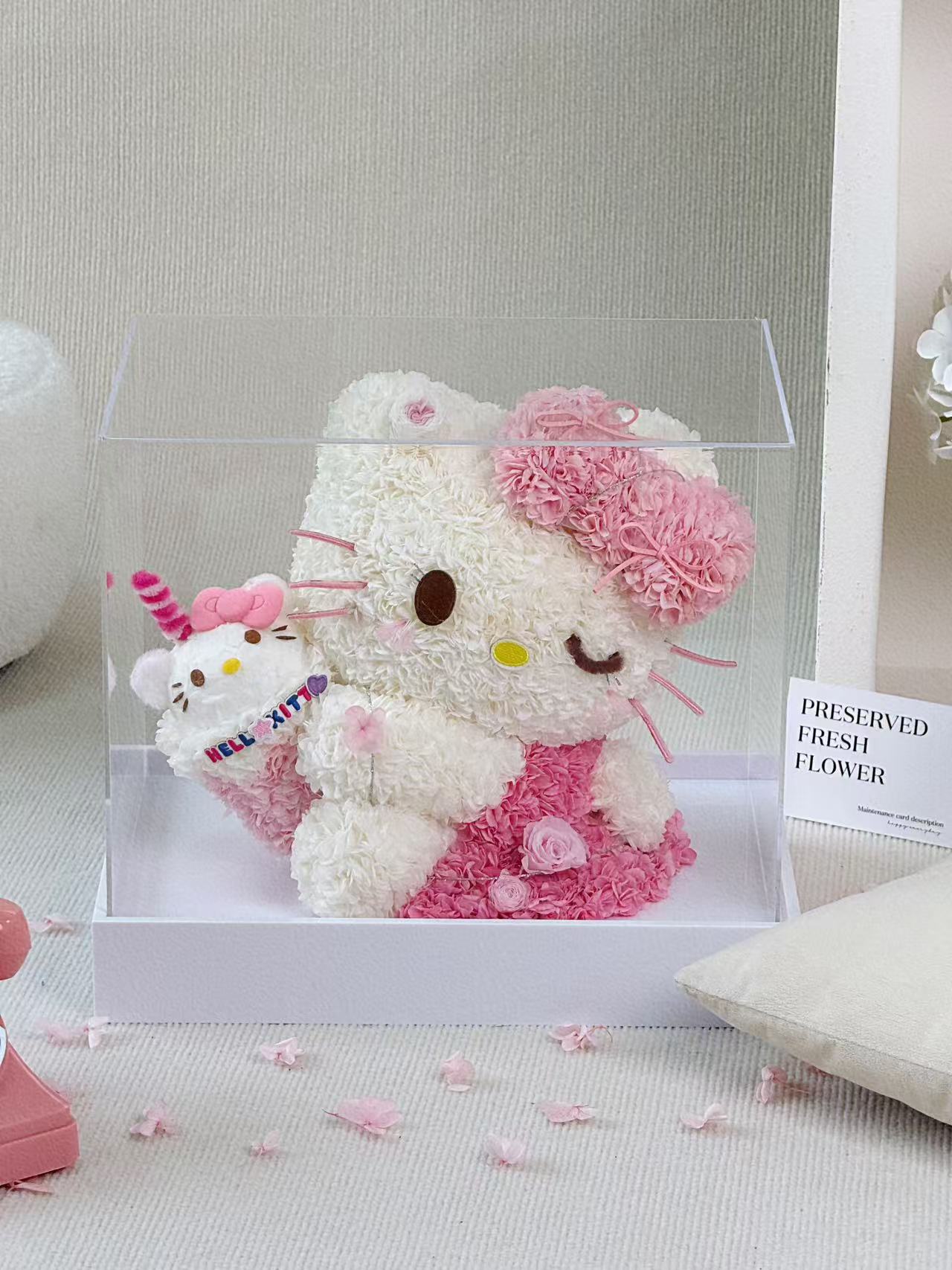 Kitty & Her Milk Tea Preserved Flowers Box