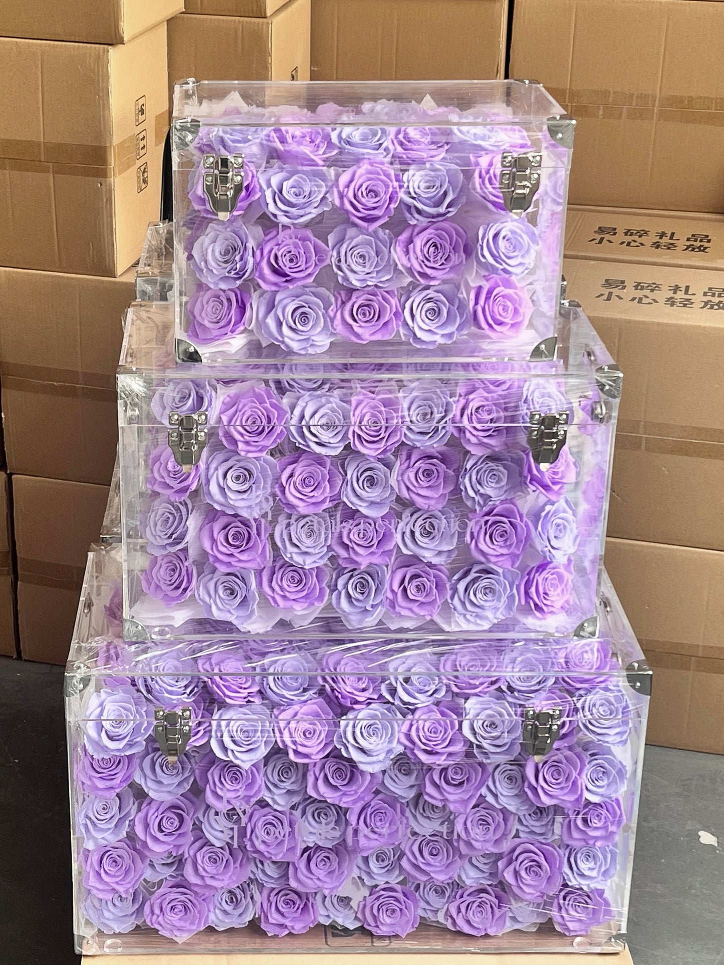 Preserved Roses Garden Purple Large 💜
