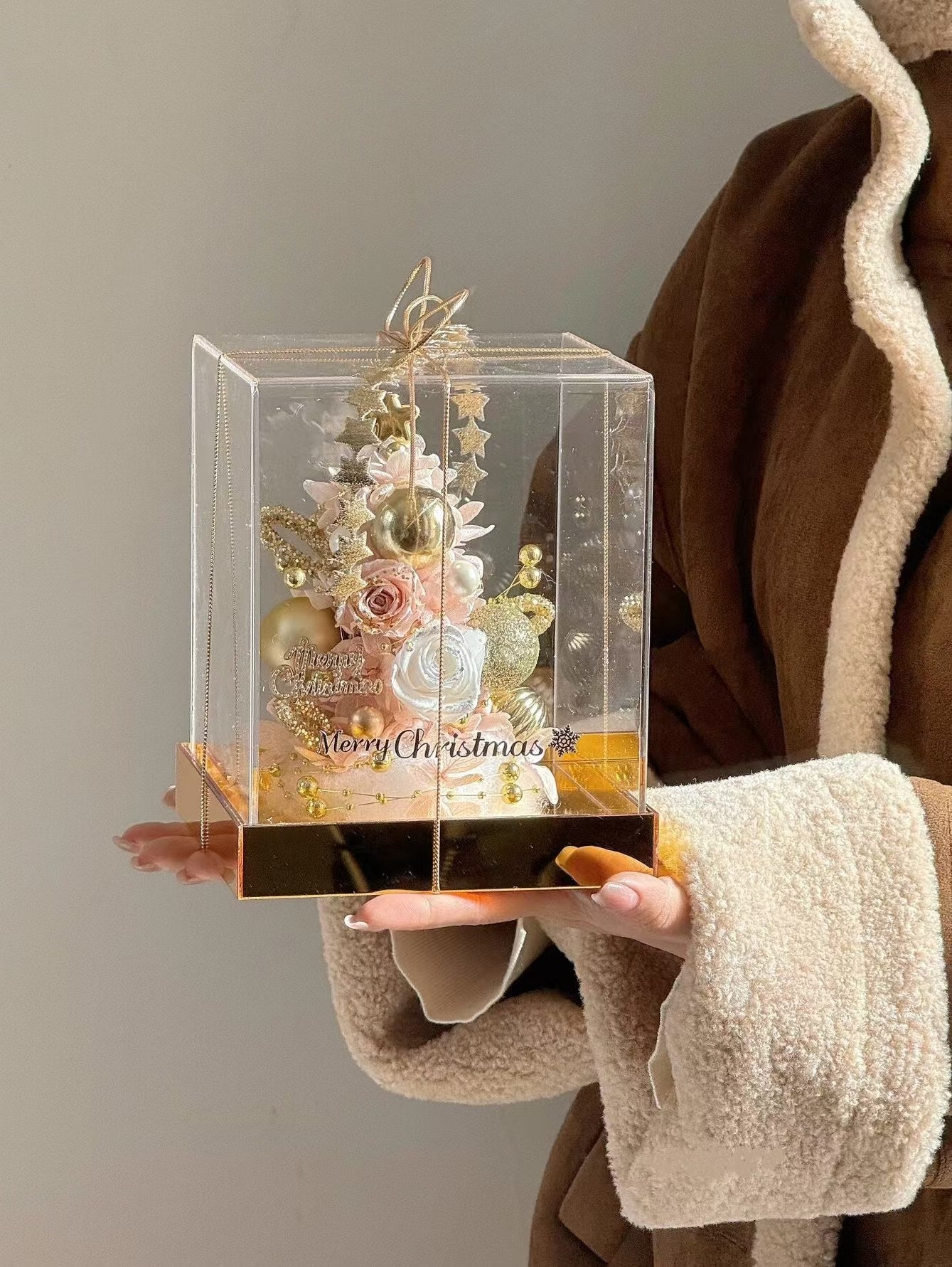 Christmas Gift Box Preserved Flowers Xmas Tree