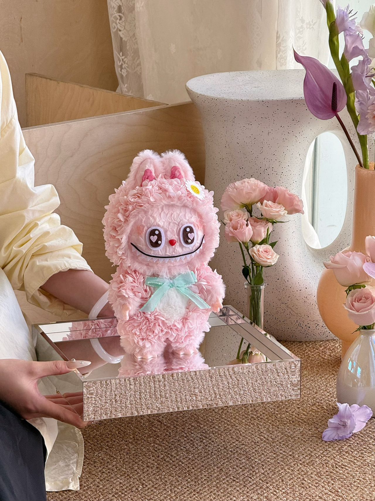 Labubu Sweet Heart Preserved Flowers Box 🇸🇬 SG In Stock