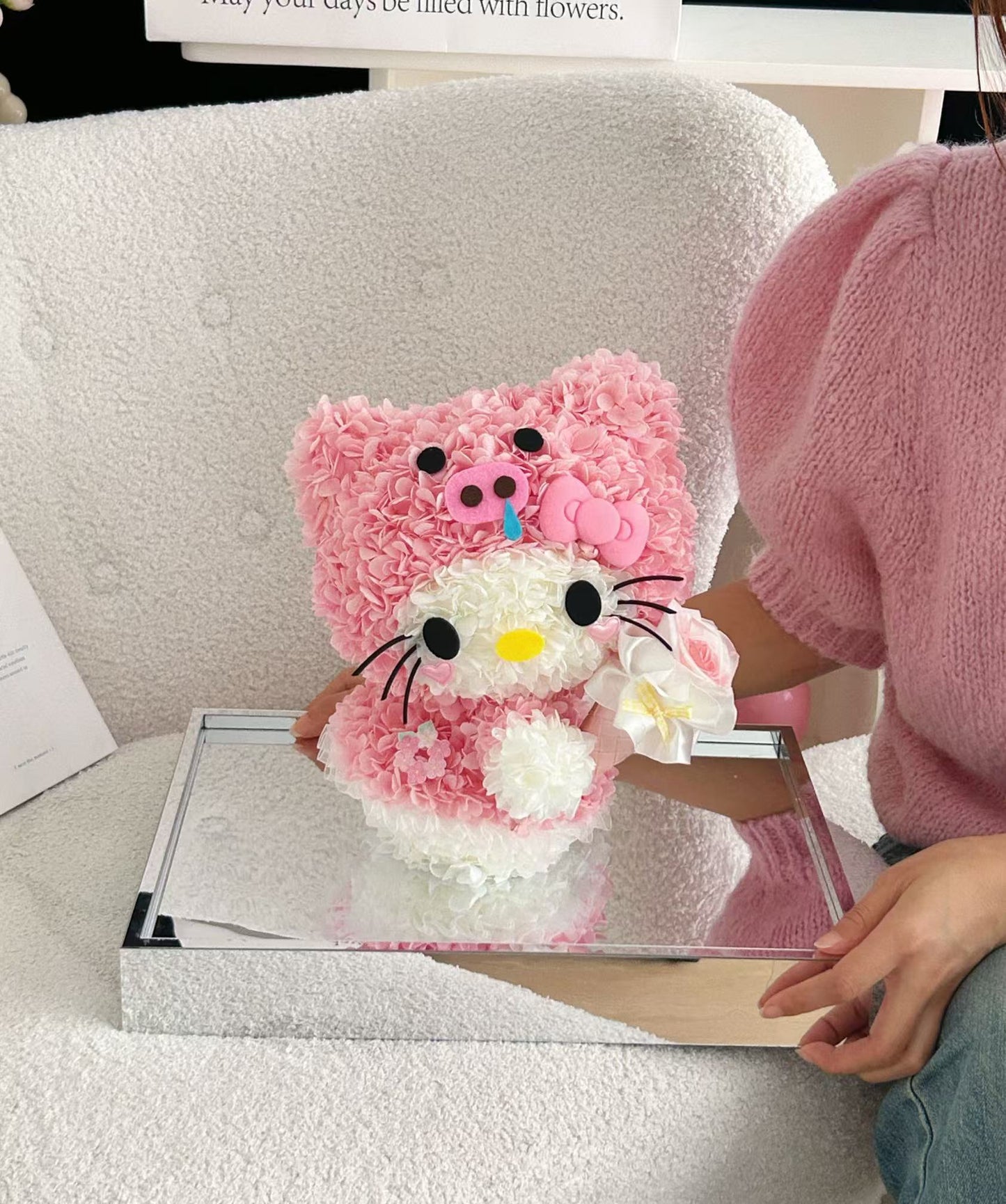 Piggy Kitty🐽 Preserved Flowers Box 🇸🇬 SG In Stock