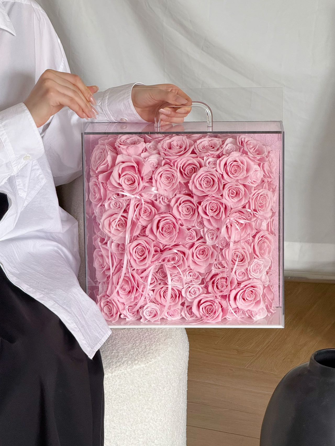 Forever Love ๐ธ Sakura Pink Preserved Roses Box ๐ธ๐ฌ SG In Stock