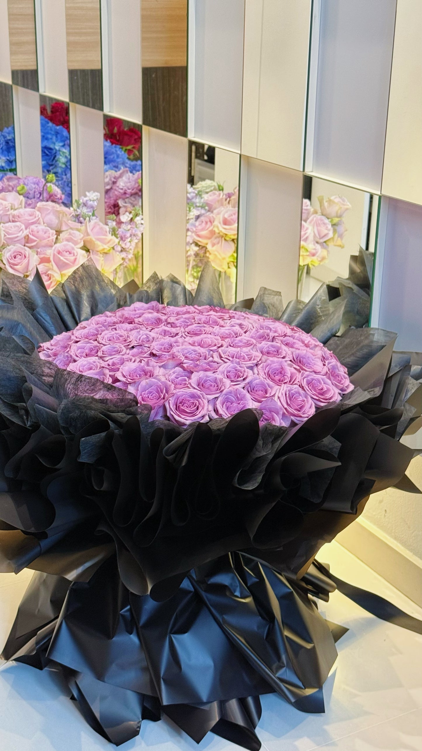 Premium Fresh Roses Bouquet ๐ 60stk