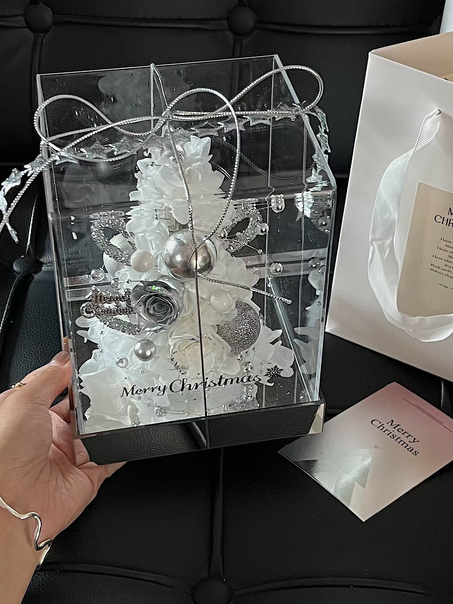 Christmas Gift Box Preserved Flowers Xmas Tree