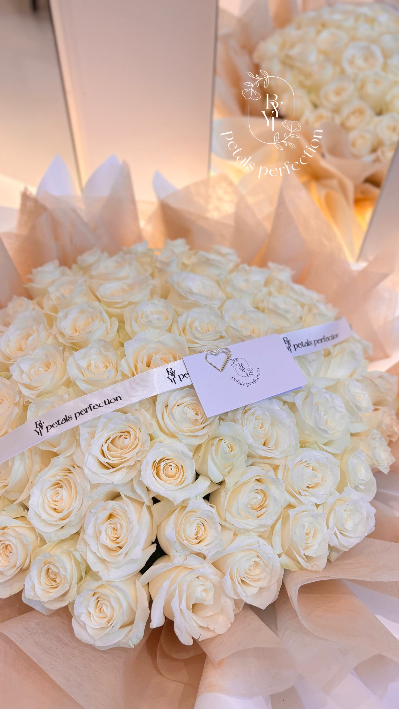 Premium Fresh Roses Bouquet ๐ค 60stk