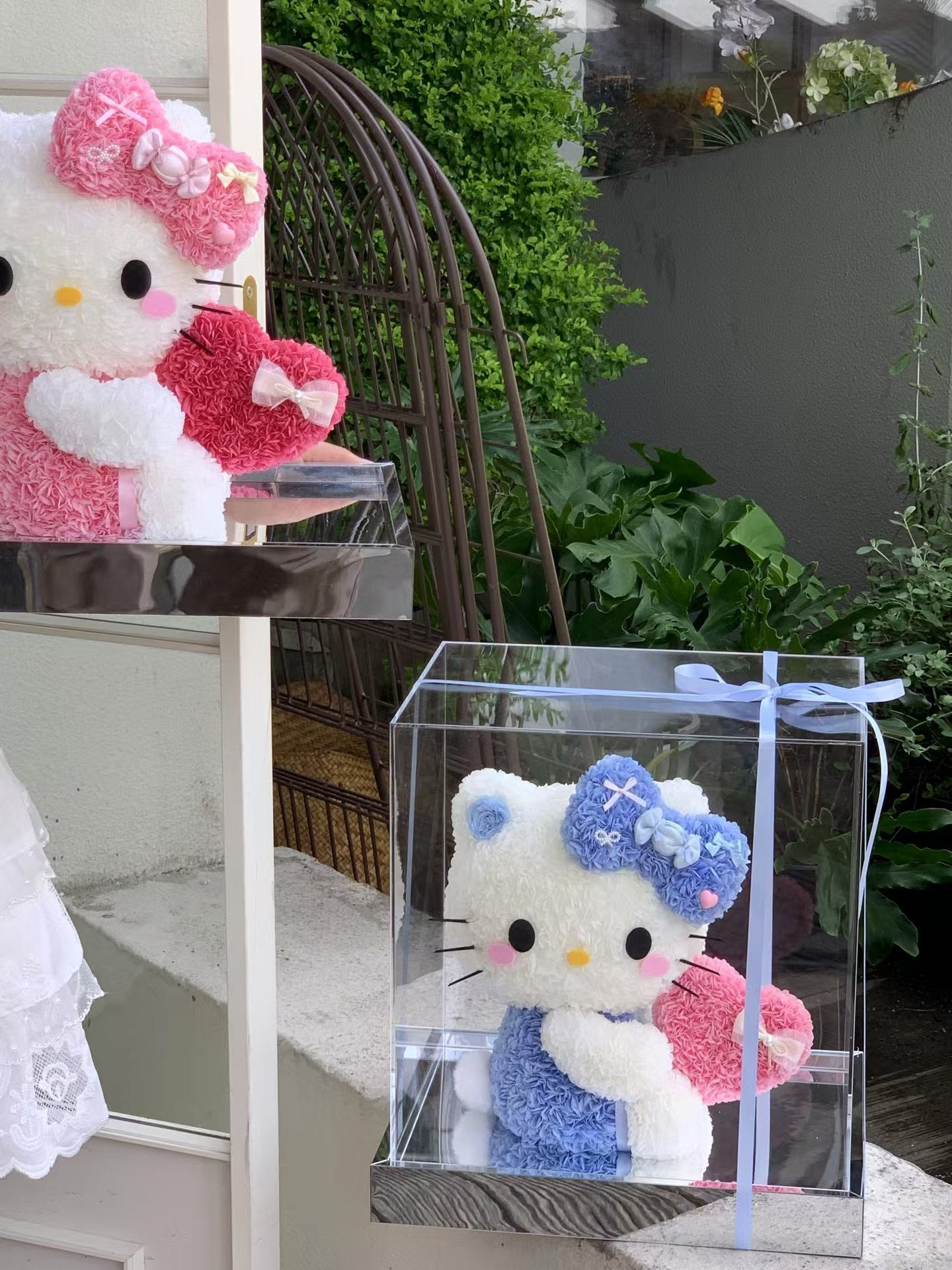 Kitty Love Heart Preserved Flowers Box 🇸🇬 SG In Stock