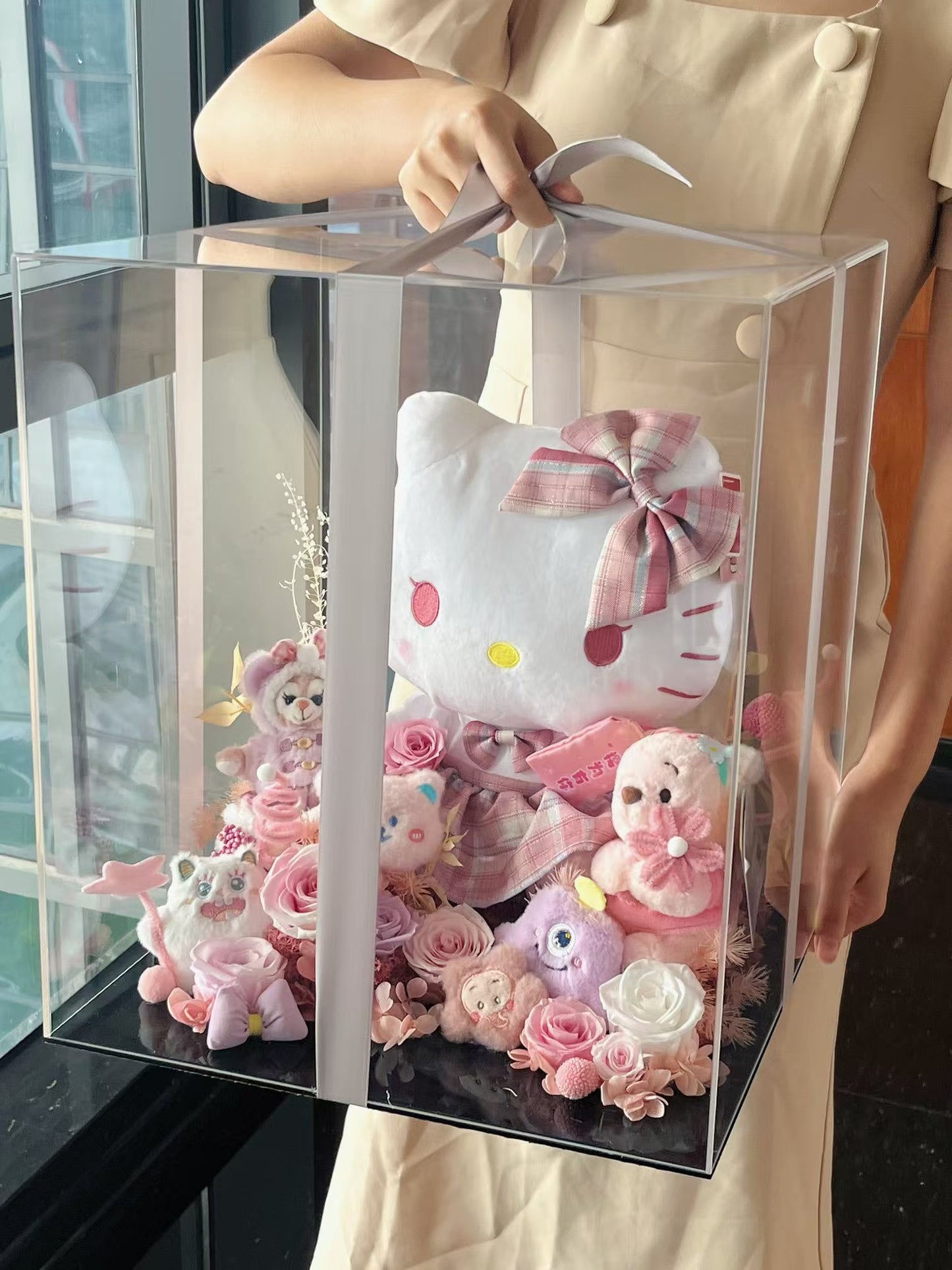 Kitty Pink Preserved Flowers Garden 🇸🇬 SG In Stock
