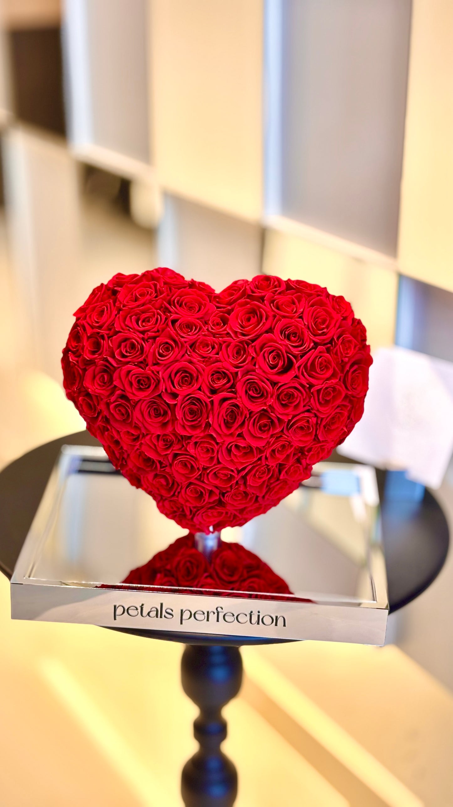 Red ❤️3D Love Heart Shaped Preserved Roses Box 🇸🇬 SG In Stock