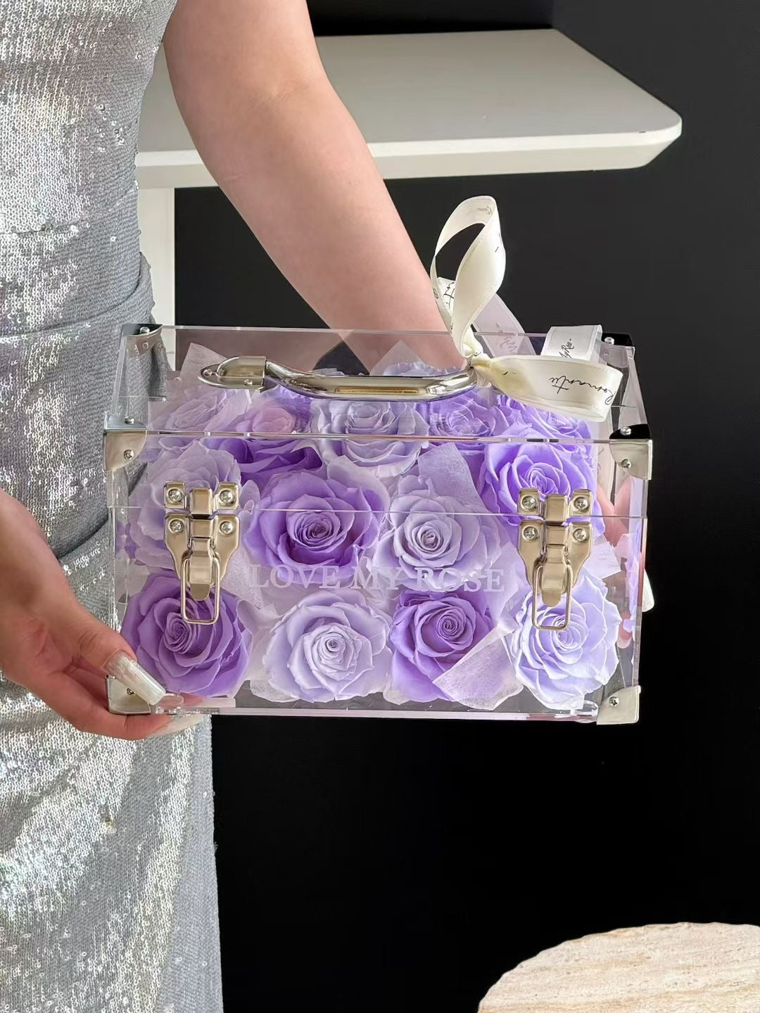 Preserved Roses Garden Purple XS