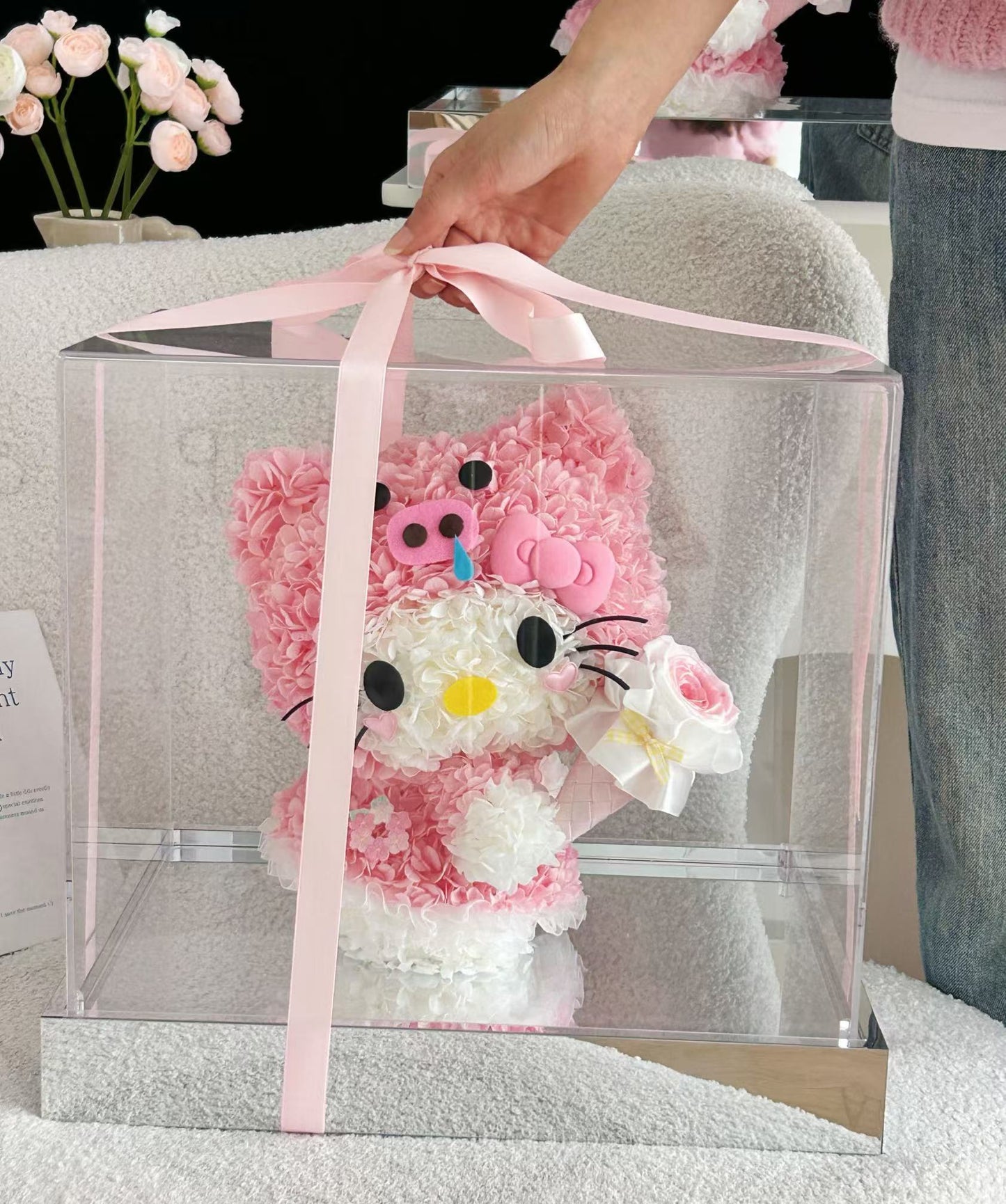 Piggy Kitty🐽 Preserved Flowers Box 🇸🇬 SG In Stock