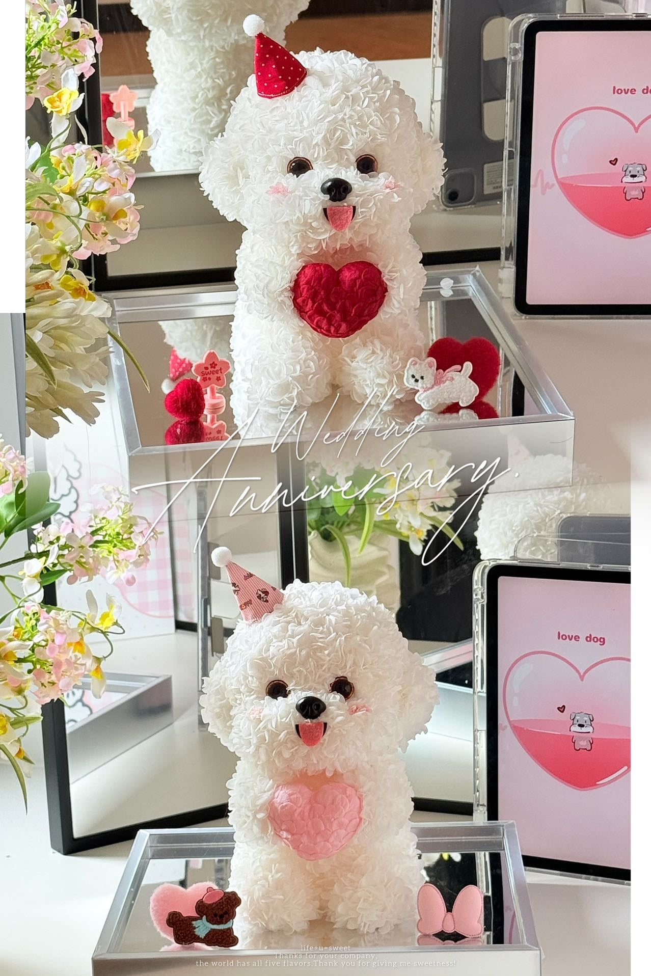Puppy Love Preserved Flowers Box ❤️