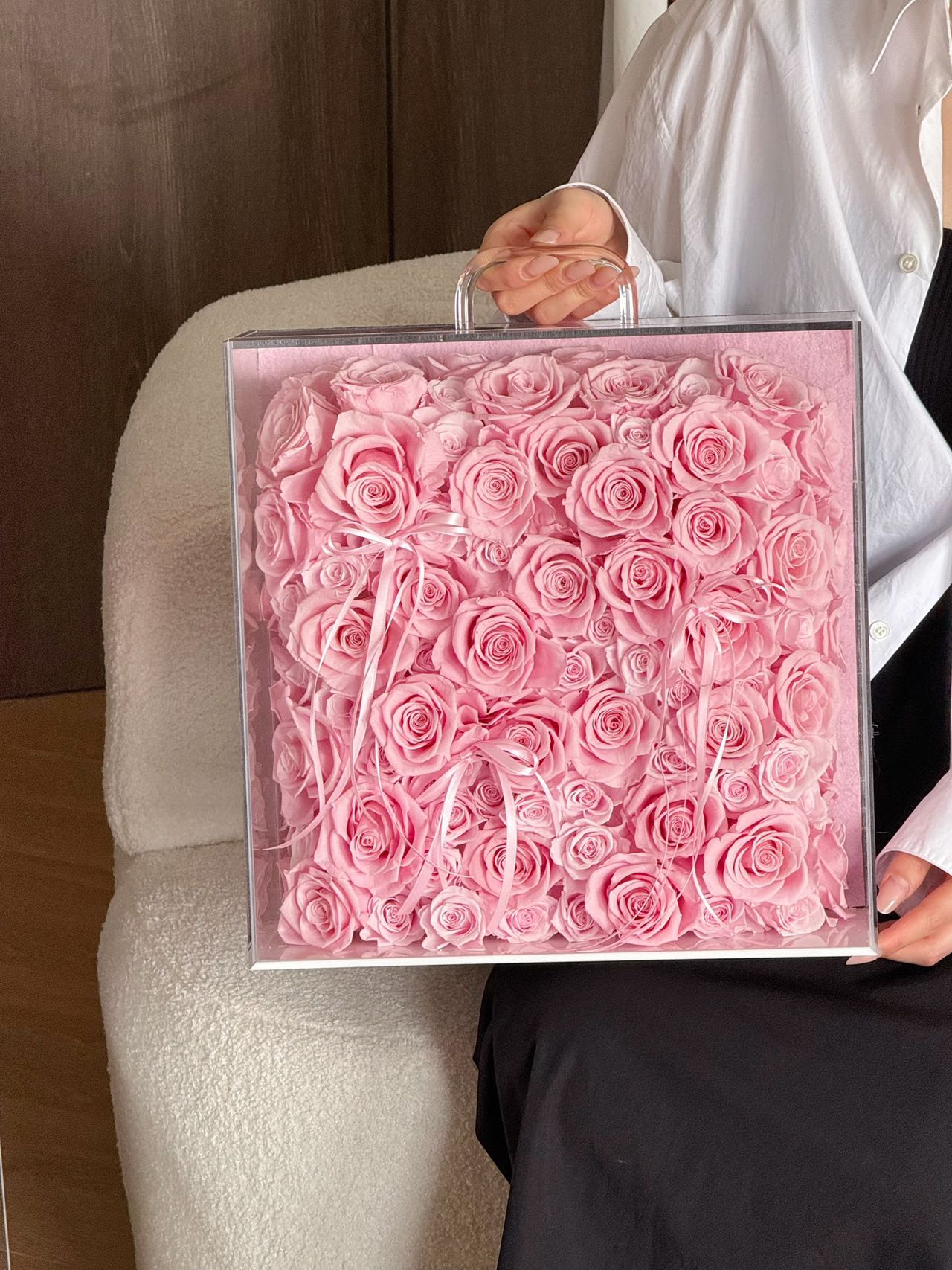 Forever Love ๐ธ Sakura Pink Preserved Roses Box ๐ธ๐ฌ SG In Stock