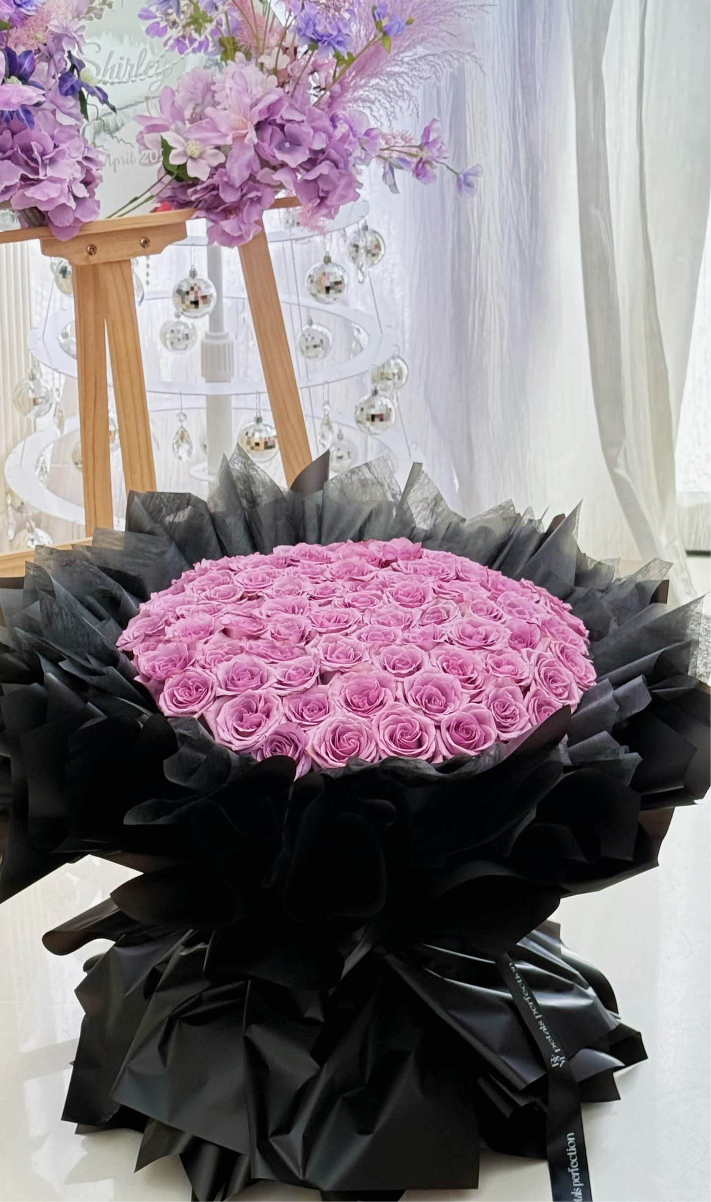 Premium Fresh Roses Bouquet ๐ 60stk