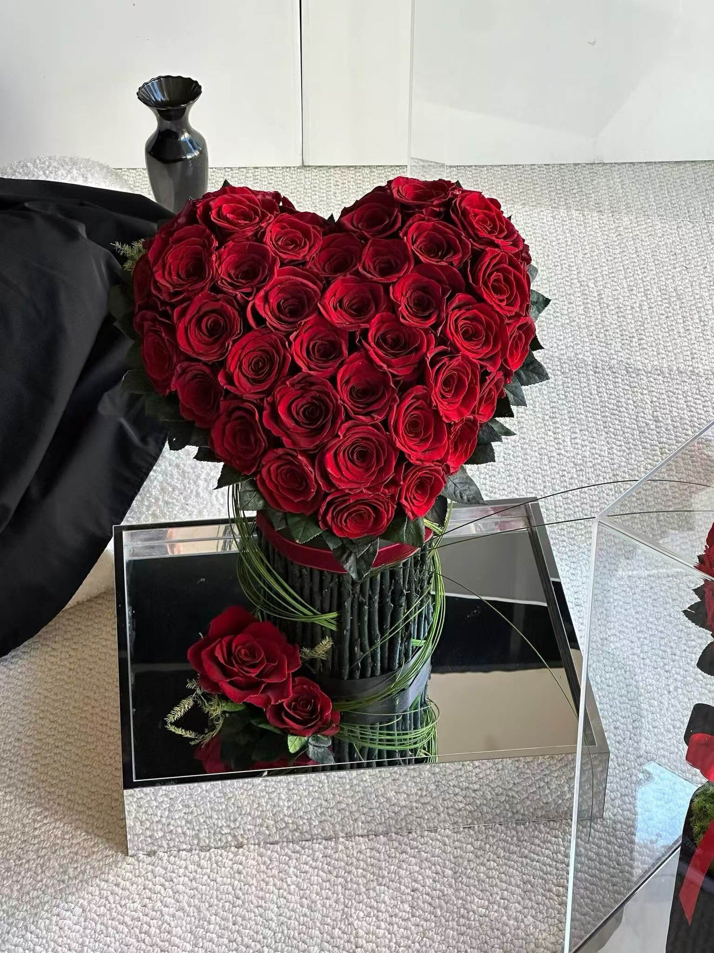 3D Heart Shaped Preserved Roses Box🌹 SG In Stock