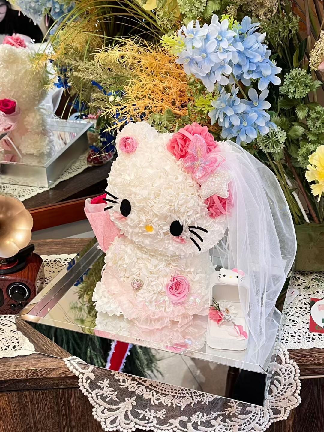 Wedding Kitty 💍 Preserved Flowers Box 🇸🇬 SG In Stock