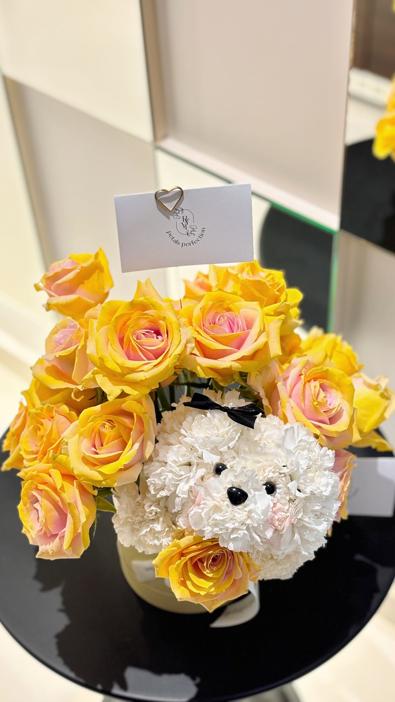 Puppy Love Fresh Roses Petite Box