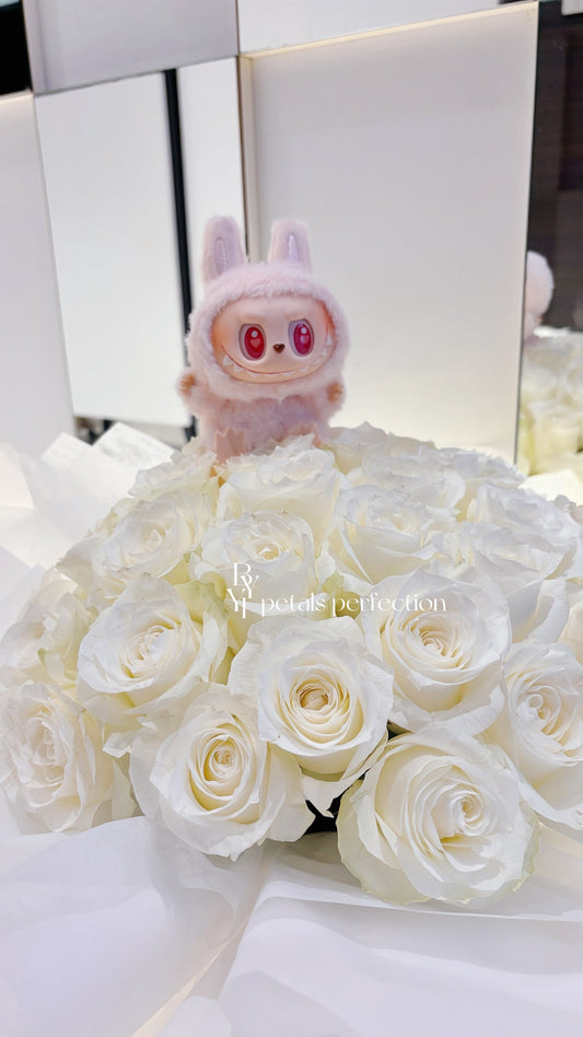 Labubu Fresh Roses Bouquet 40stk 🩷