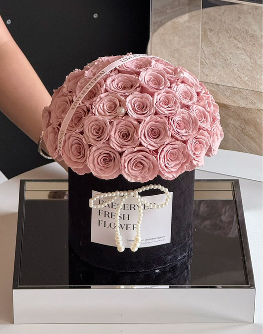 Pink Mushroom Preserved Flowers Box